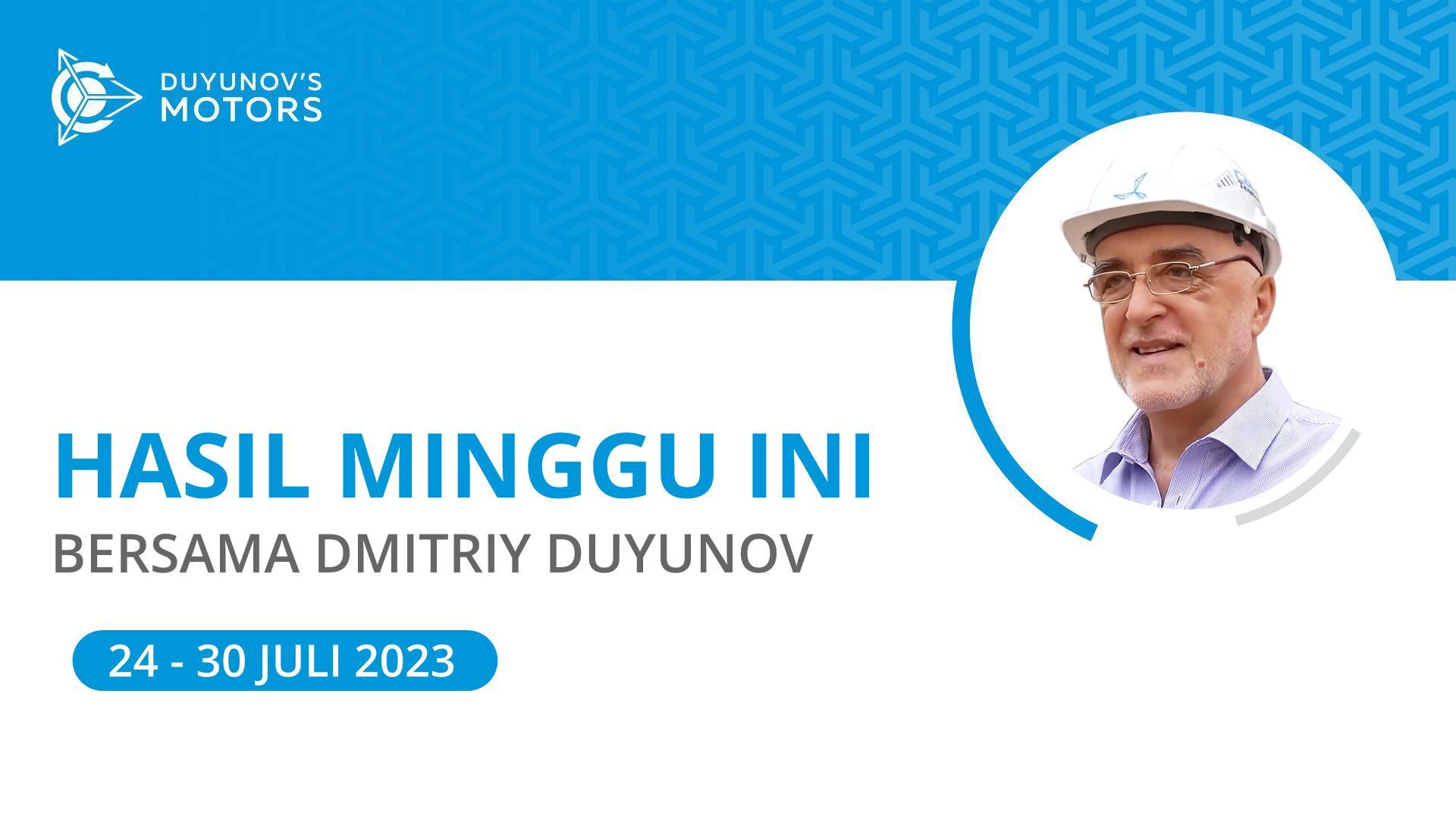 Hasil minggu ini dalam proyek "Motor Duyunov"