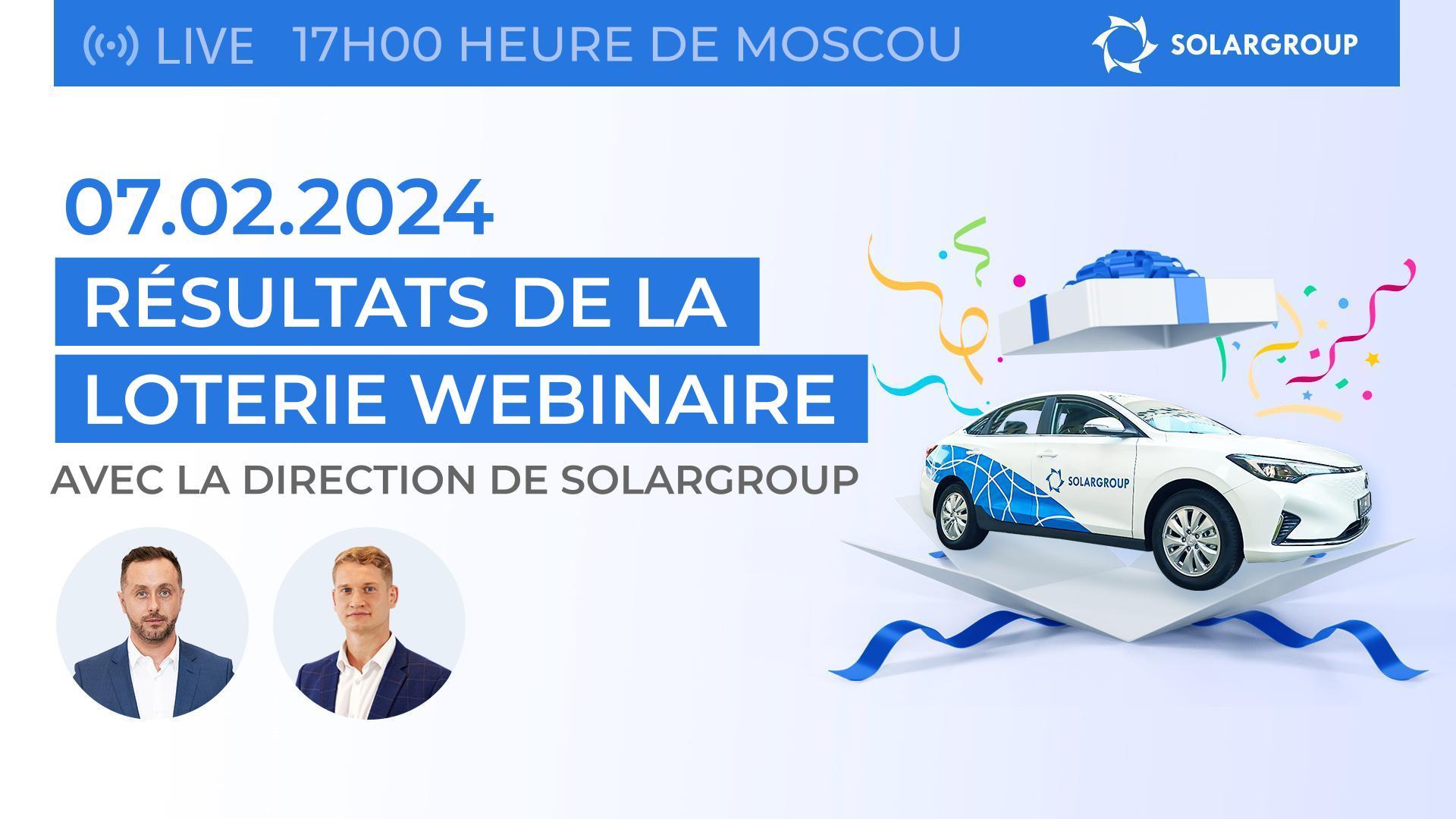 Résultats de la loterie en direct avec la participation des dirigeants de SOLARGROUP