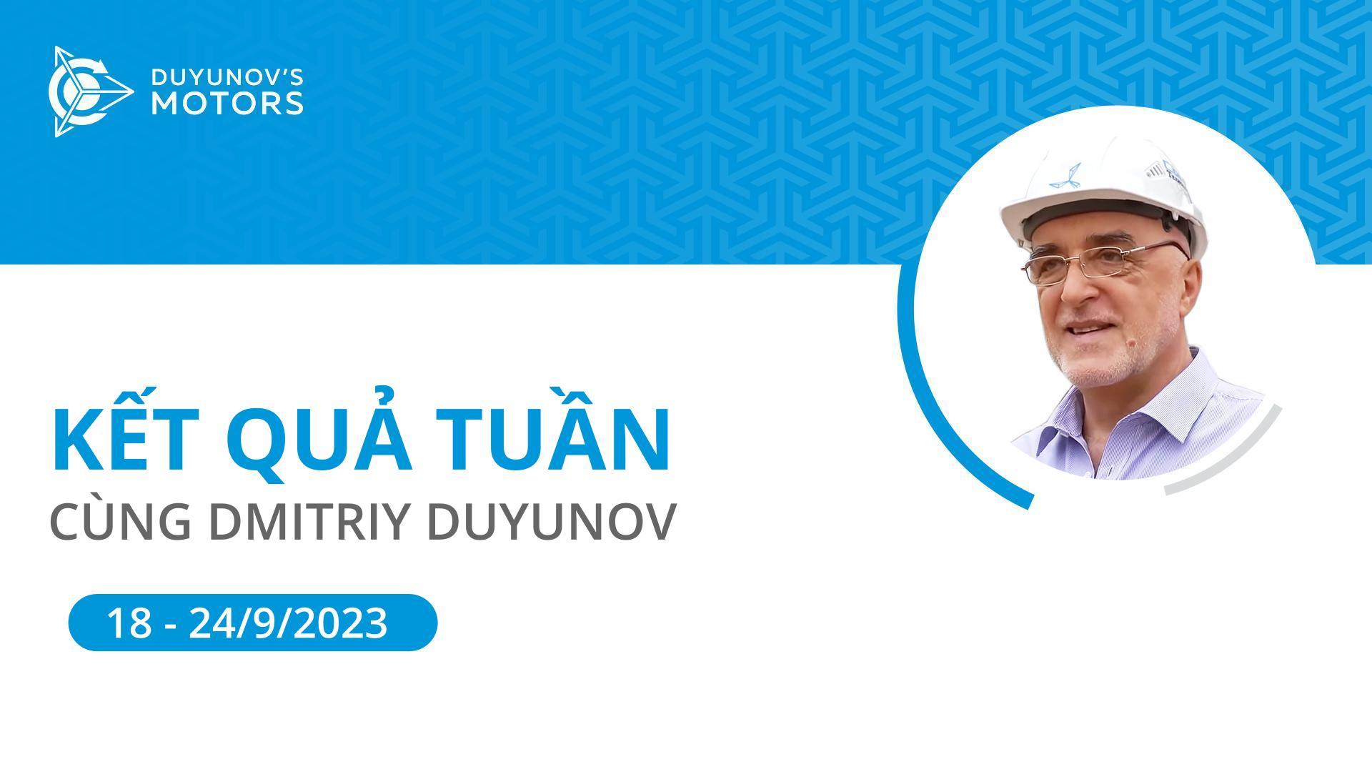 Các sự kiện chính trong tuần của dự án "Động cơ của Duyunov"