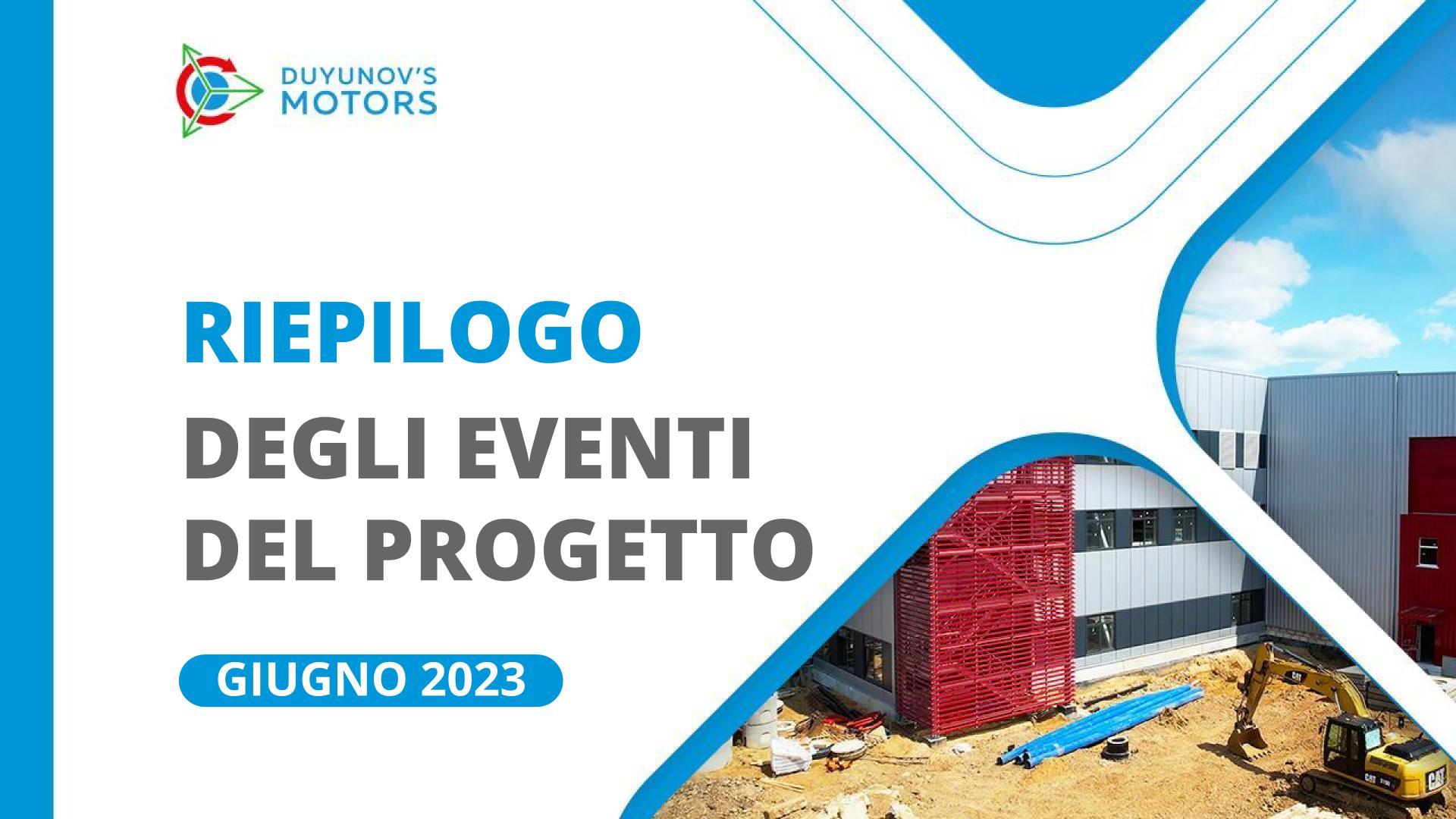 Eventi chiave del progetto a giugno