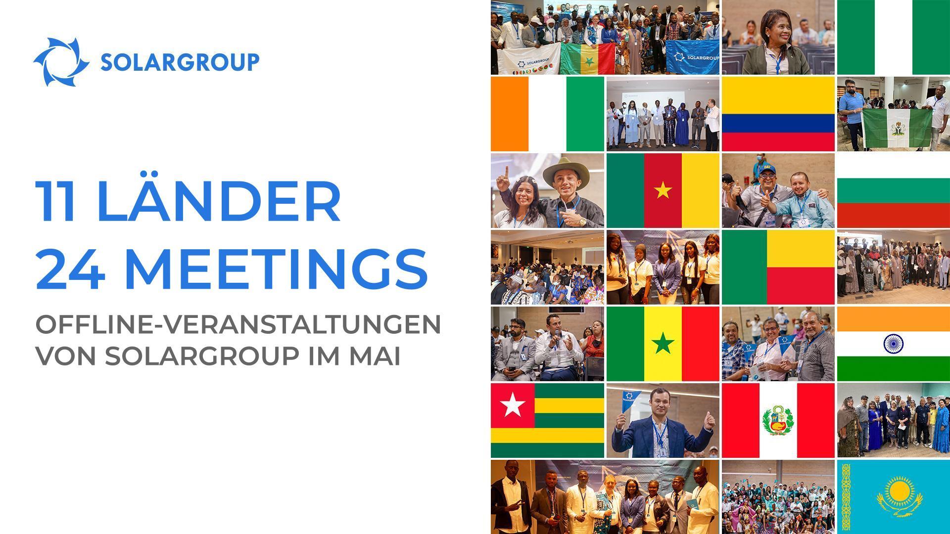 11 Länder und 24 Meetings: Offline-Veranstaltungen von SOLARGROUP im Mai
