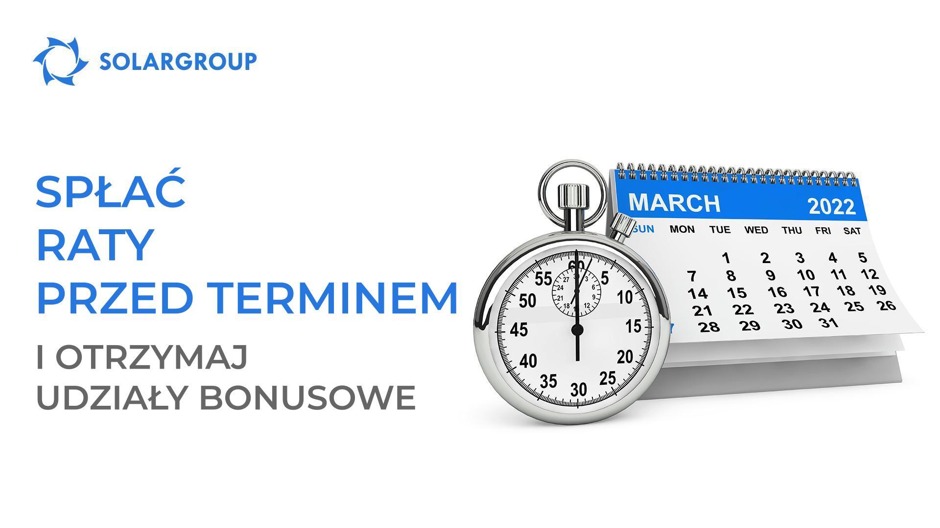 Spłać raty przed terminem i otrzymaj udziały bonusowe
