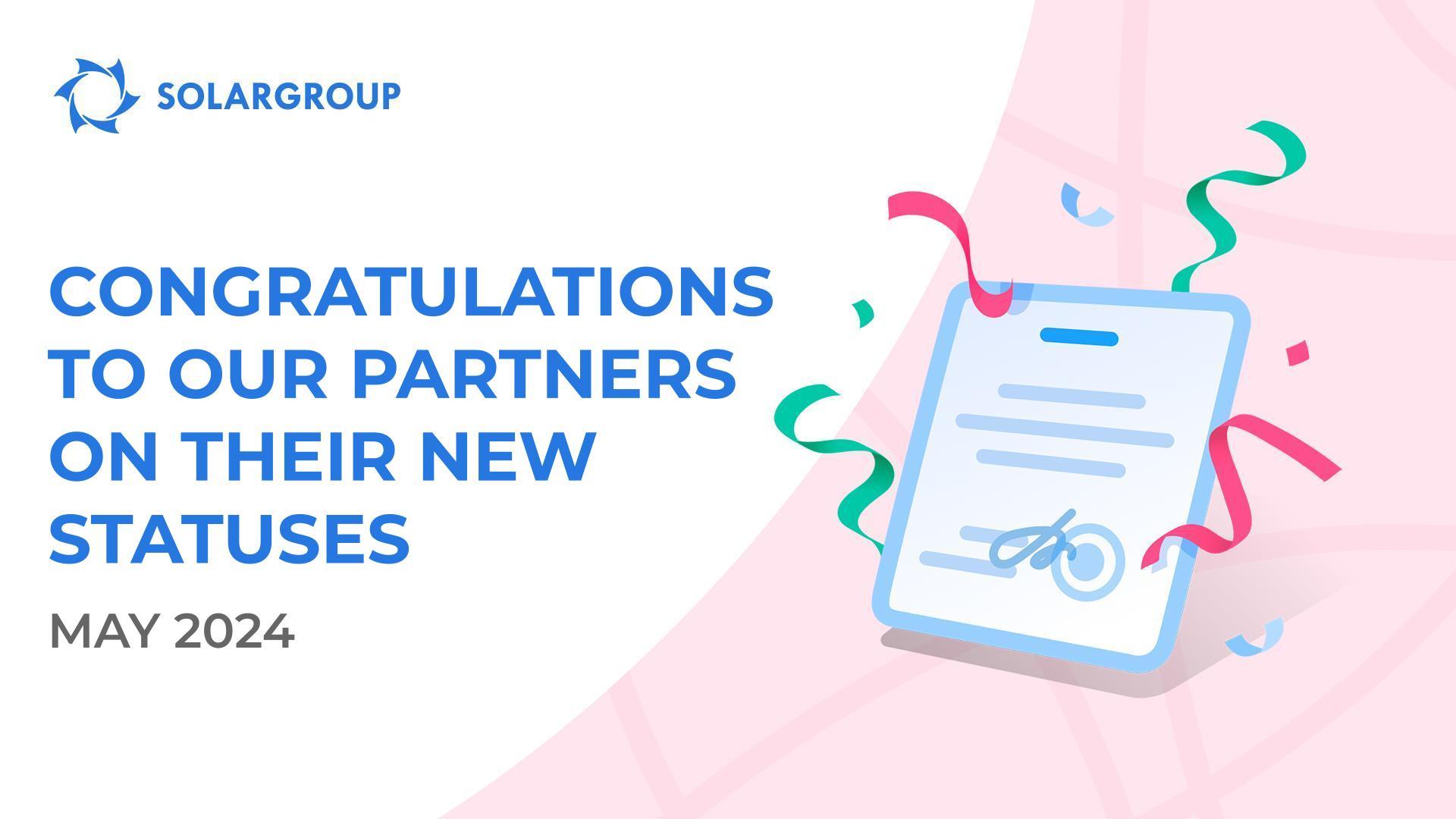 We welcome our partners to their new statuses!👏