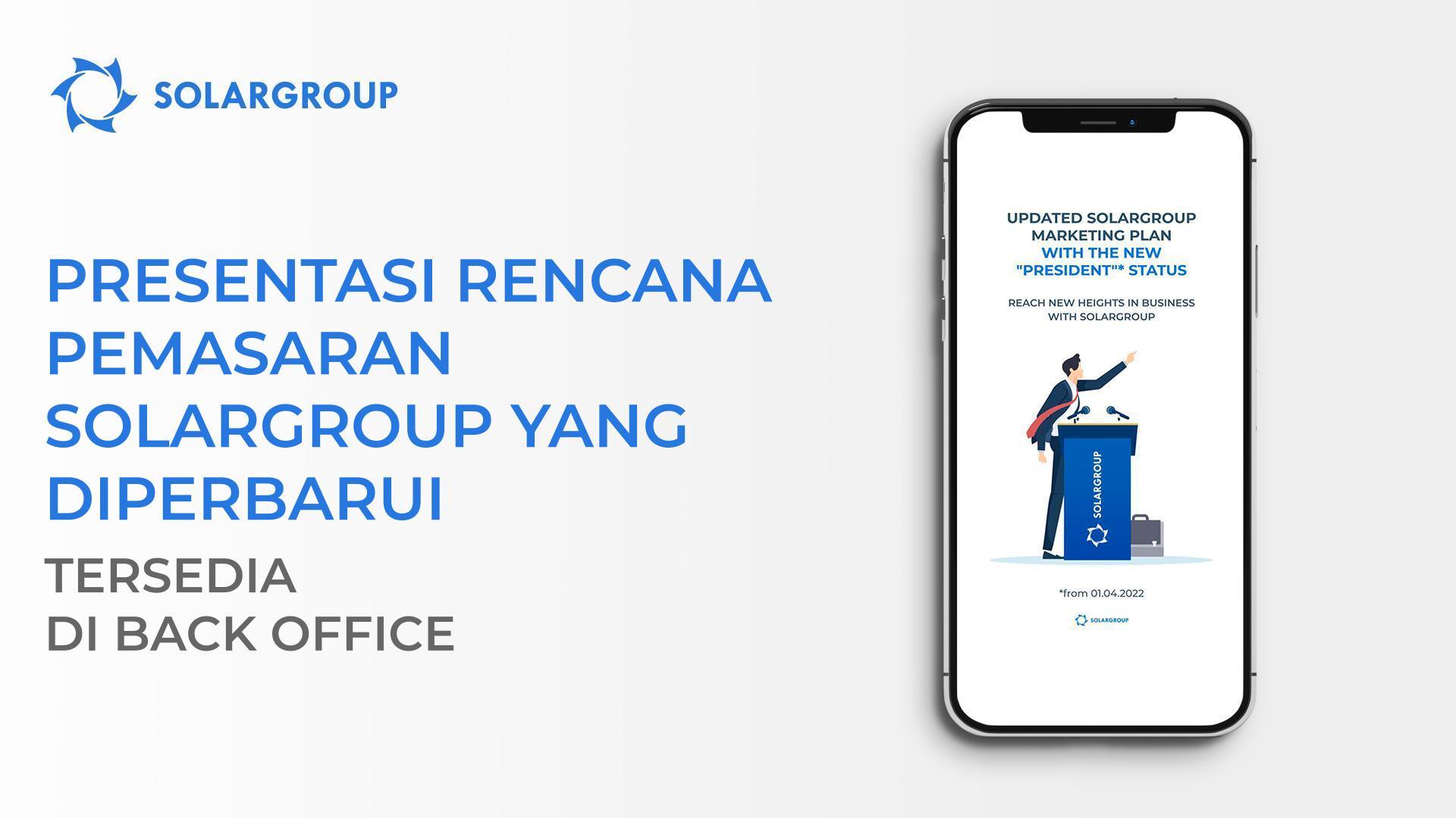 Presentasi rencana pemasaran yang diperbarui sudah tersedia di back office!