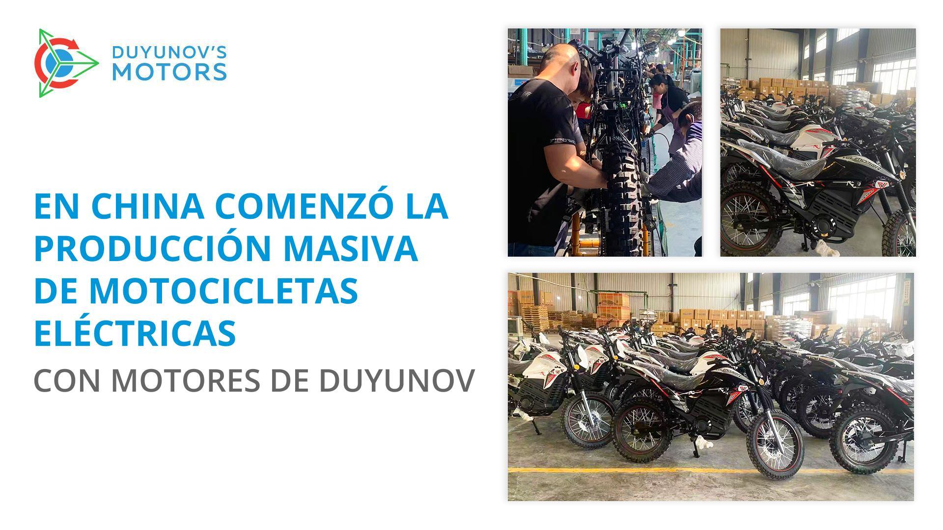 En China comenzó la producción masiva de motocicletas eléctricas con motores de Duyunov