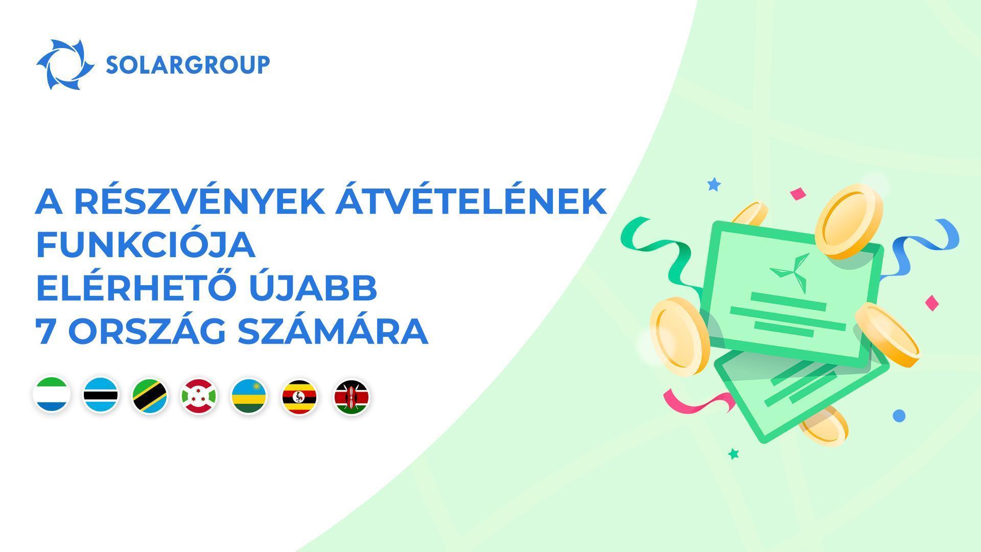 Megnyitjuk a funkcionalitást az alábbi országokban: Sierra Leone, Botswana, Tanzánia, Burundi, Ruanda, Uganda, Kenya