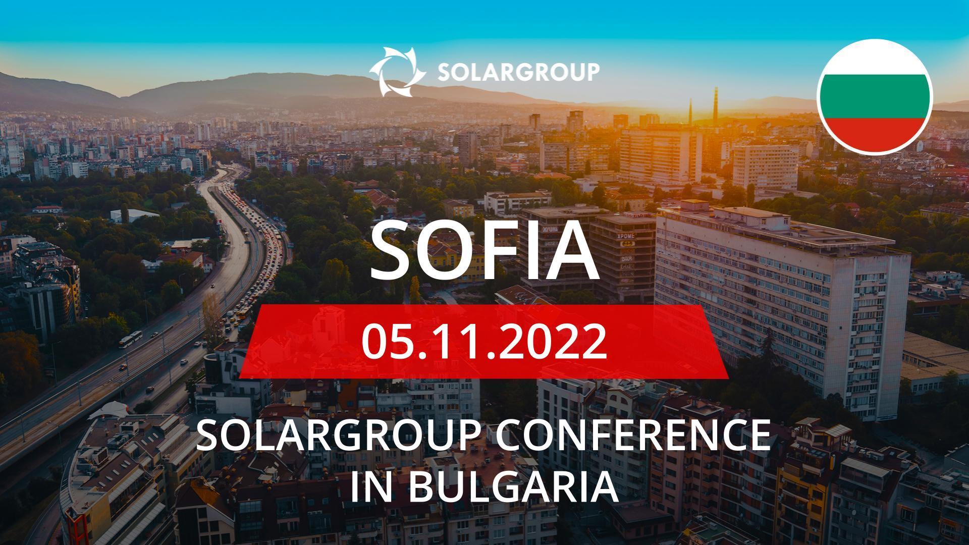 SOLARGROUP conference in Bulgaria | November 5, Sofia