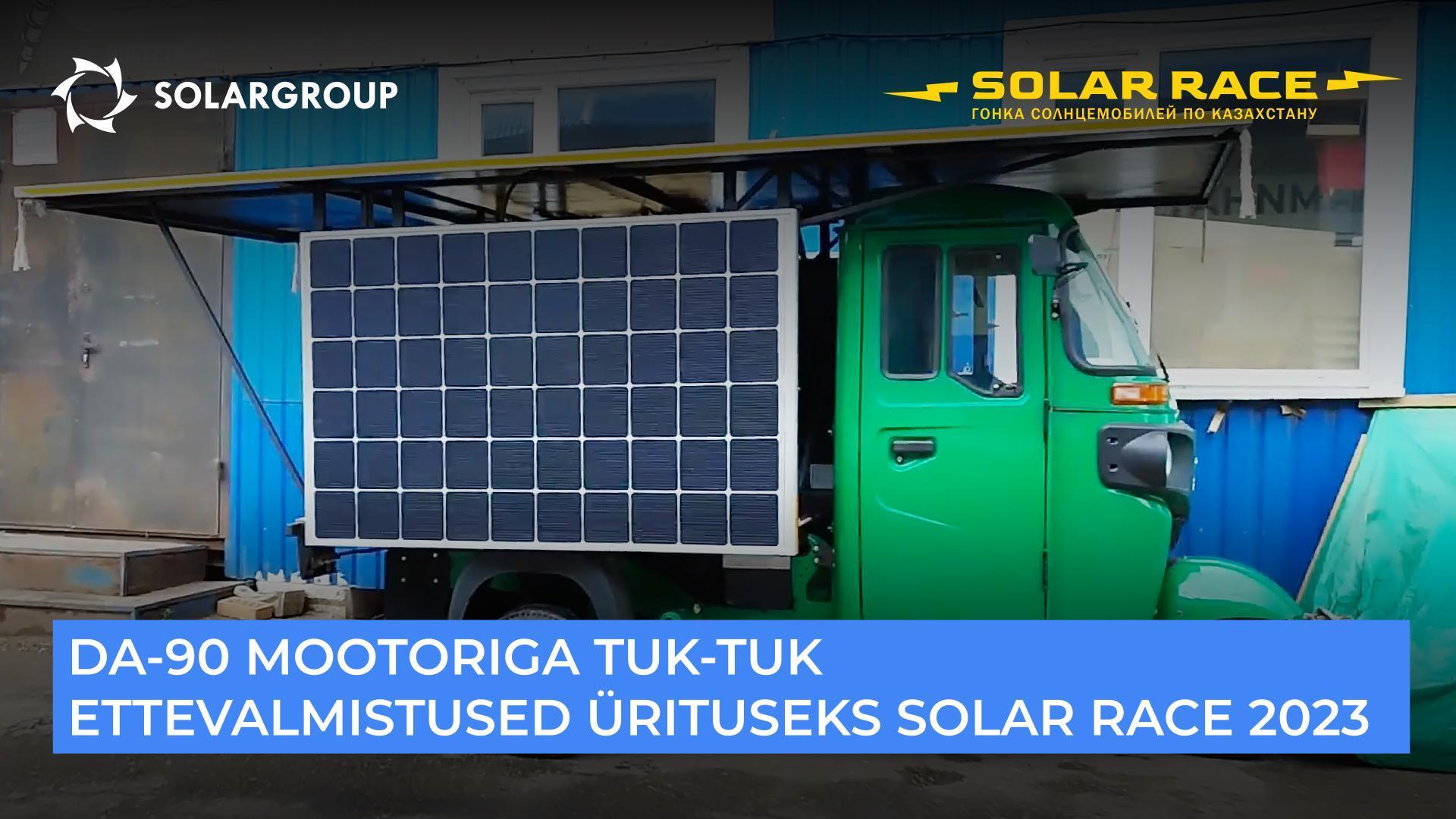 Slavjanka mootoriga tuk-tuk osaleb päikesesõidukite võidusõidus Solar Race 2023