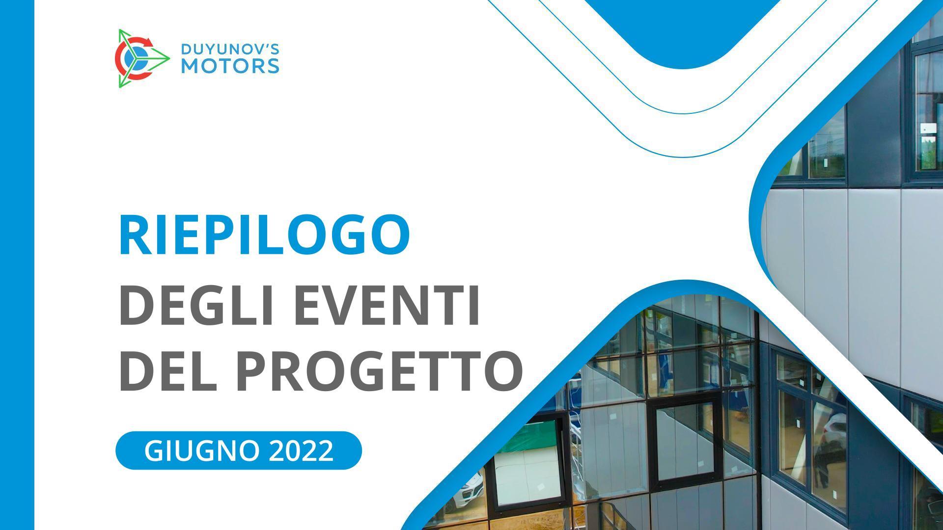 Eventi chiave del progetto: riepilogo di giugno