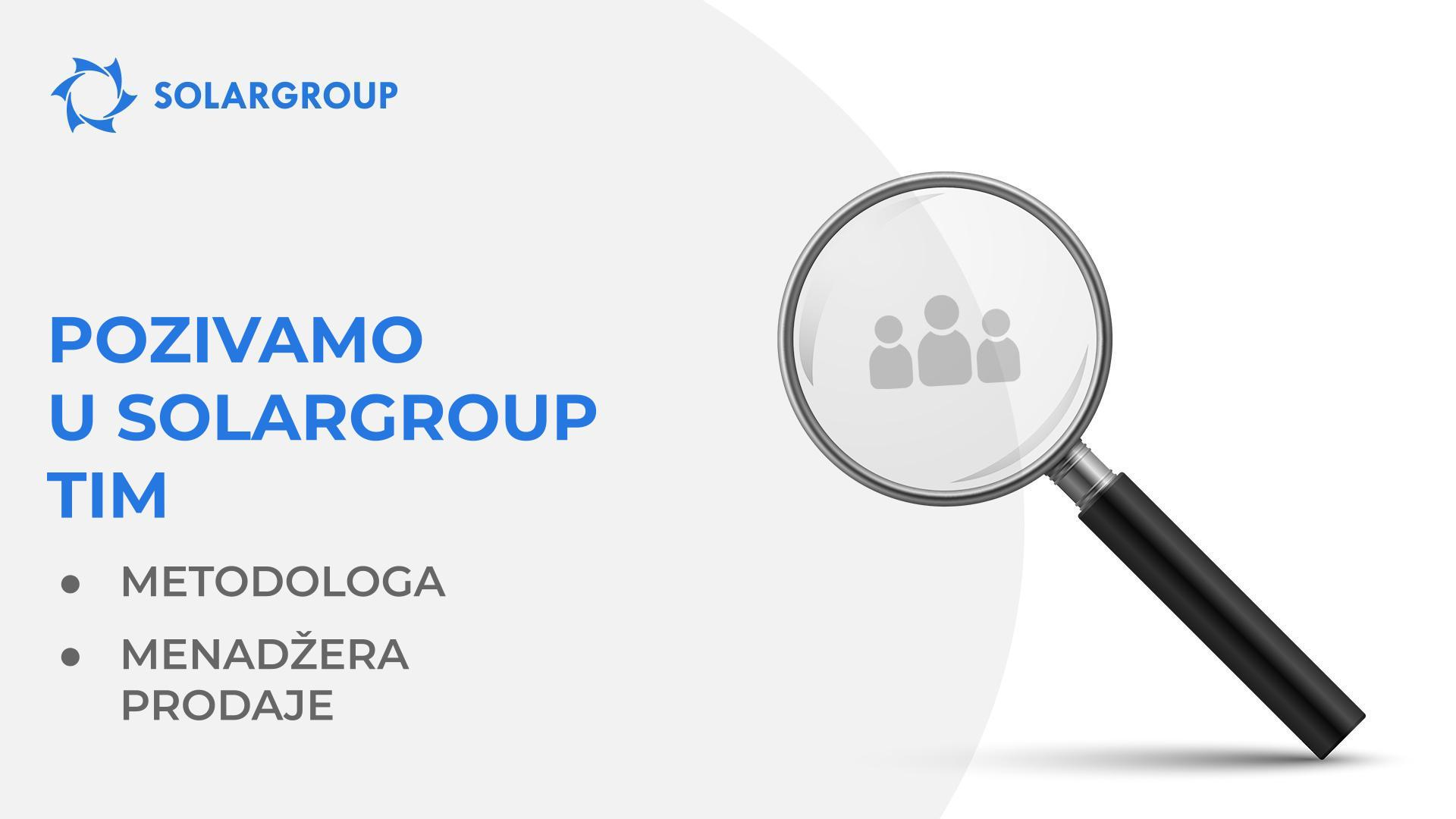 Pozivamo vas u SOLARGROUP tim