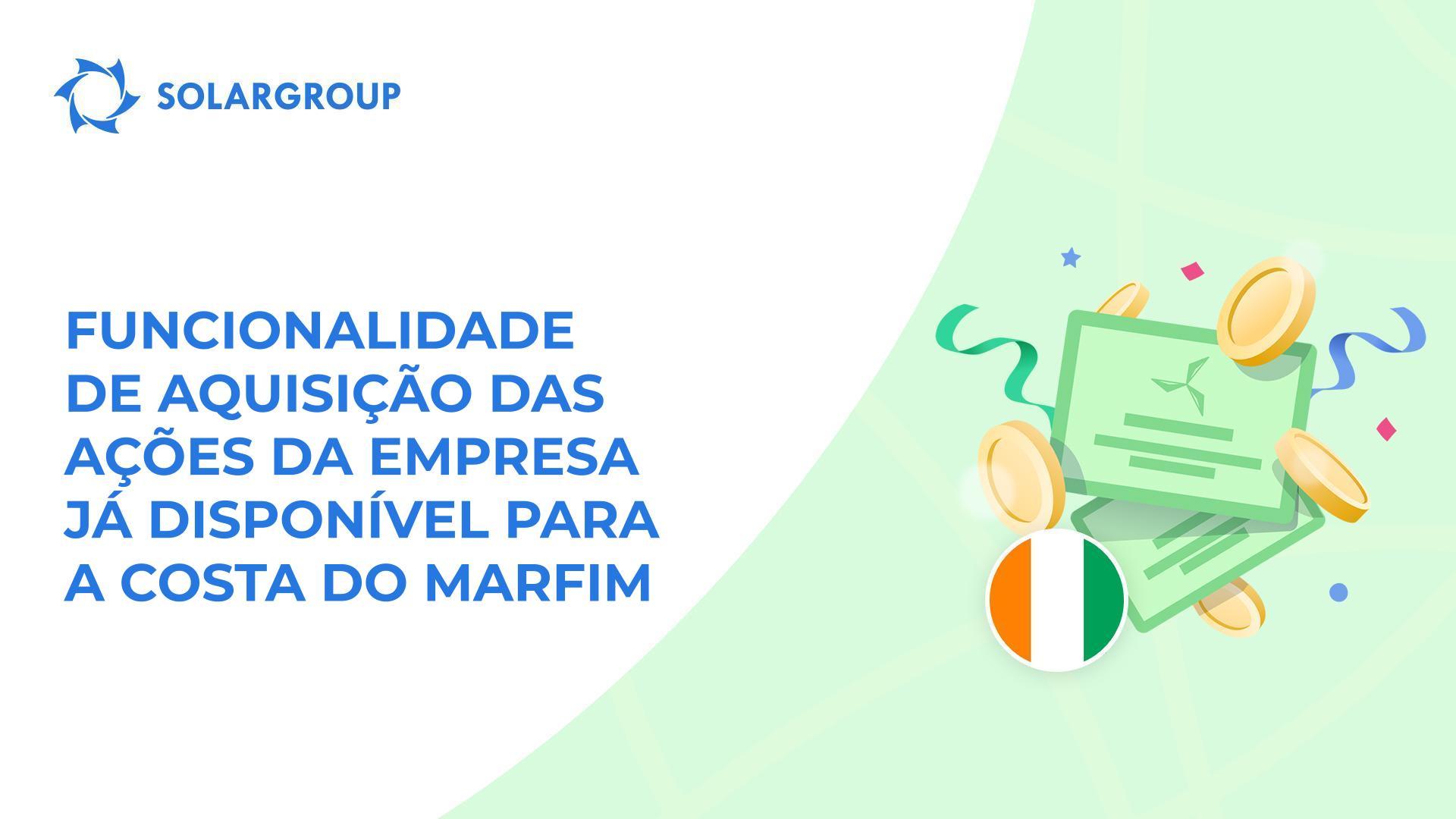 Disponibilização da funcionalidade aos investidores da Costa do Marfim