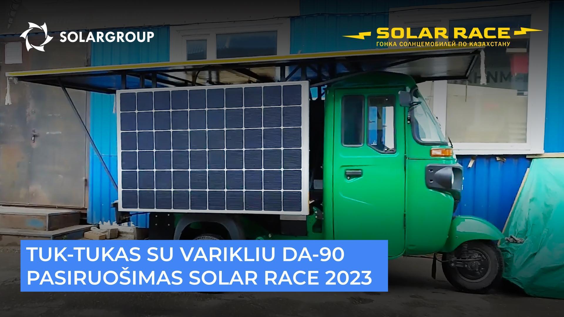 Tuk–tukas su varikliu, turinčiu „Slavianka“ dalyvaus saulės automobilių lenktynėse Solar Race 2023
