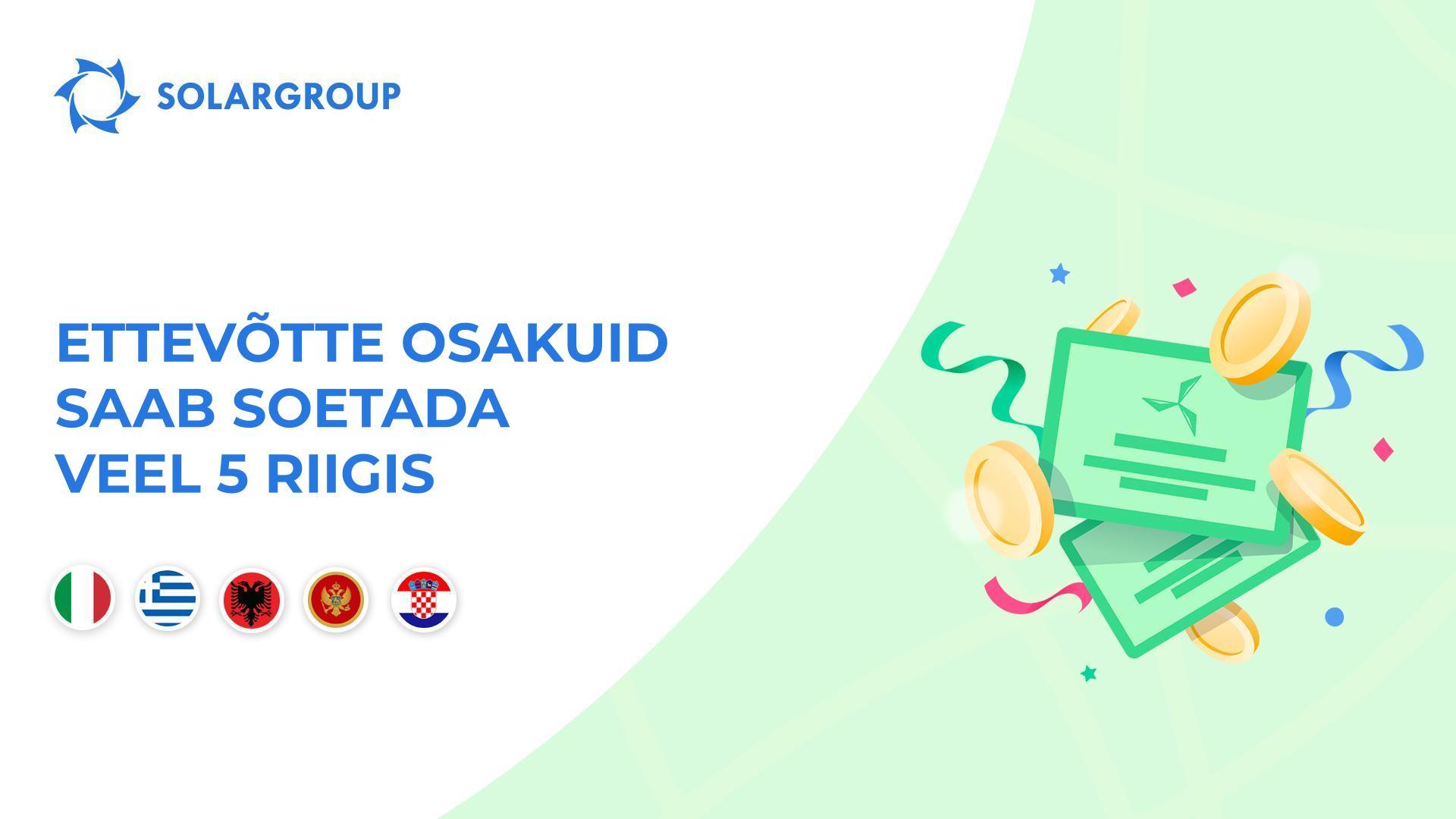 Osakuid saavad nüüd aktsiateks teisendada rahastajad järgmistest riikidest: Itaalia, Kreeka, Albaania, Montenegro ja Horvaatia
