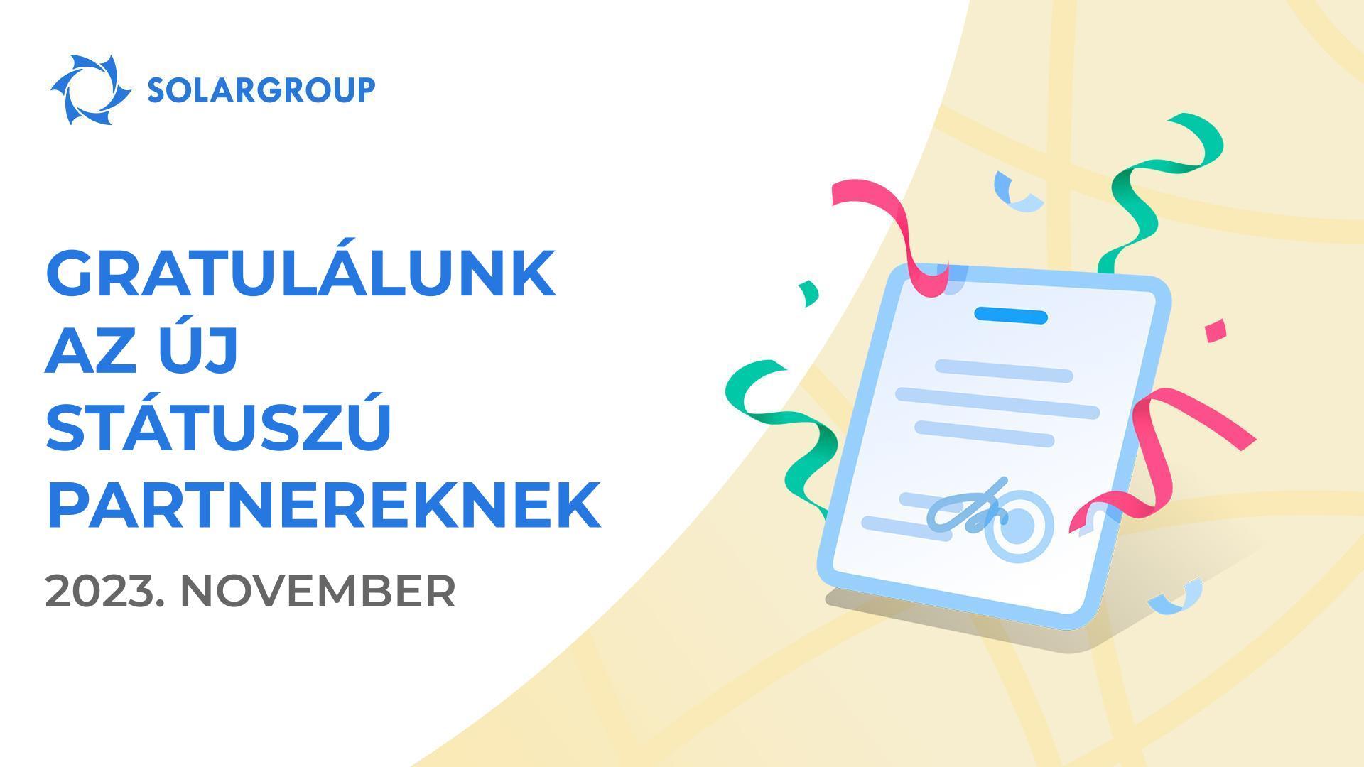 Üdvözöljük a partnereket az új státuszaikban!