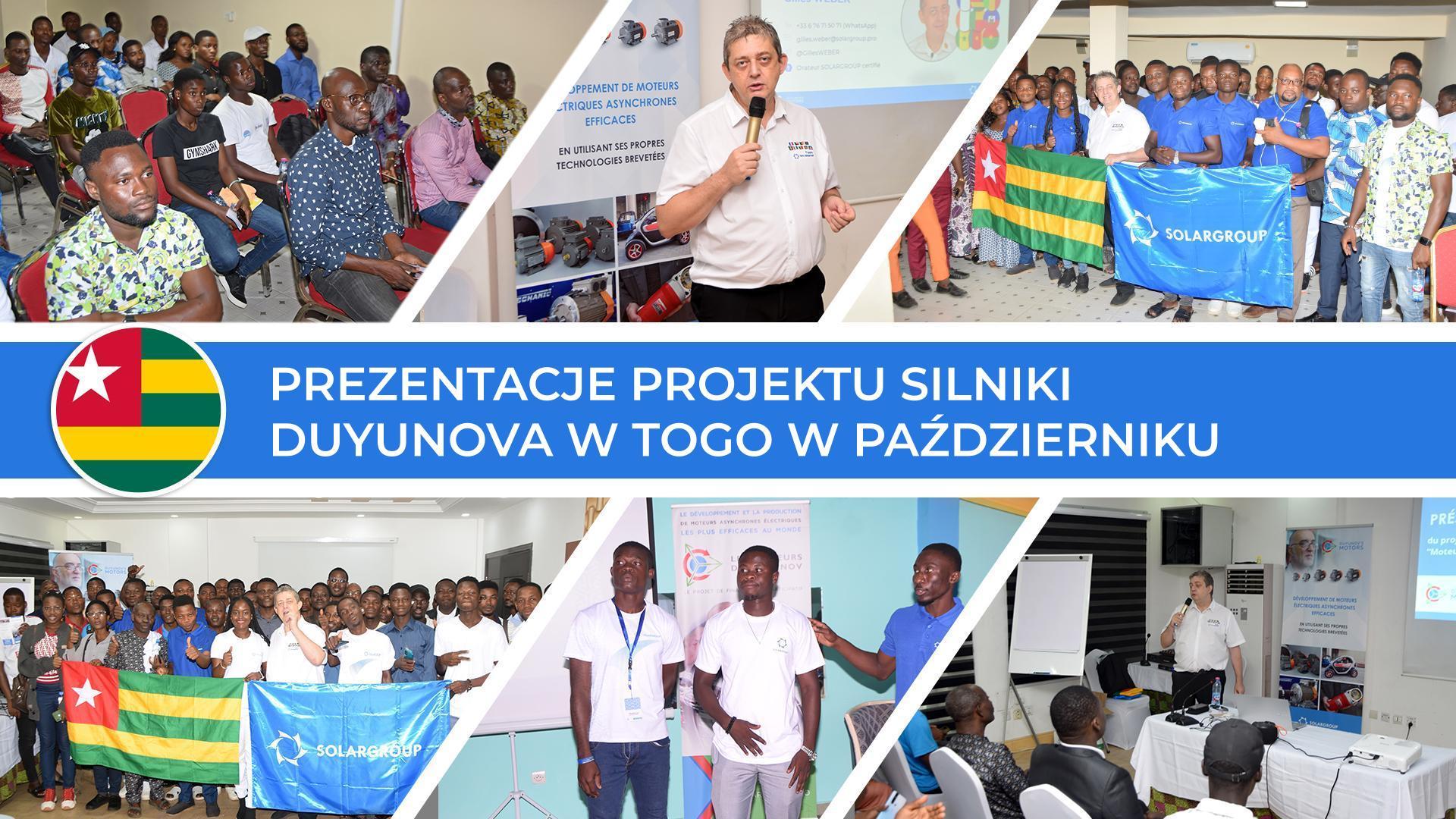 Prezentacje projektu Silniki Duyunova w Togo w październiku