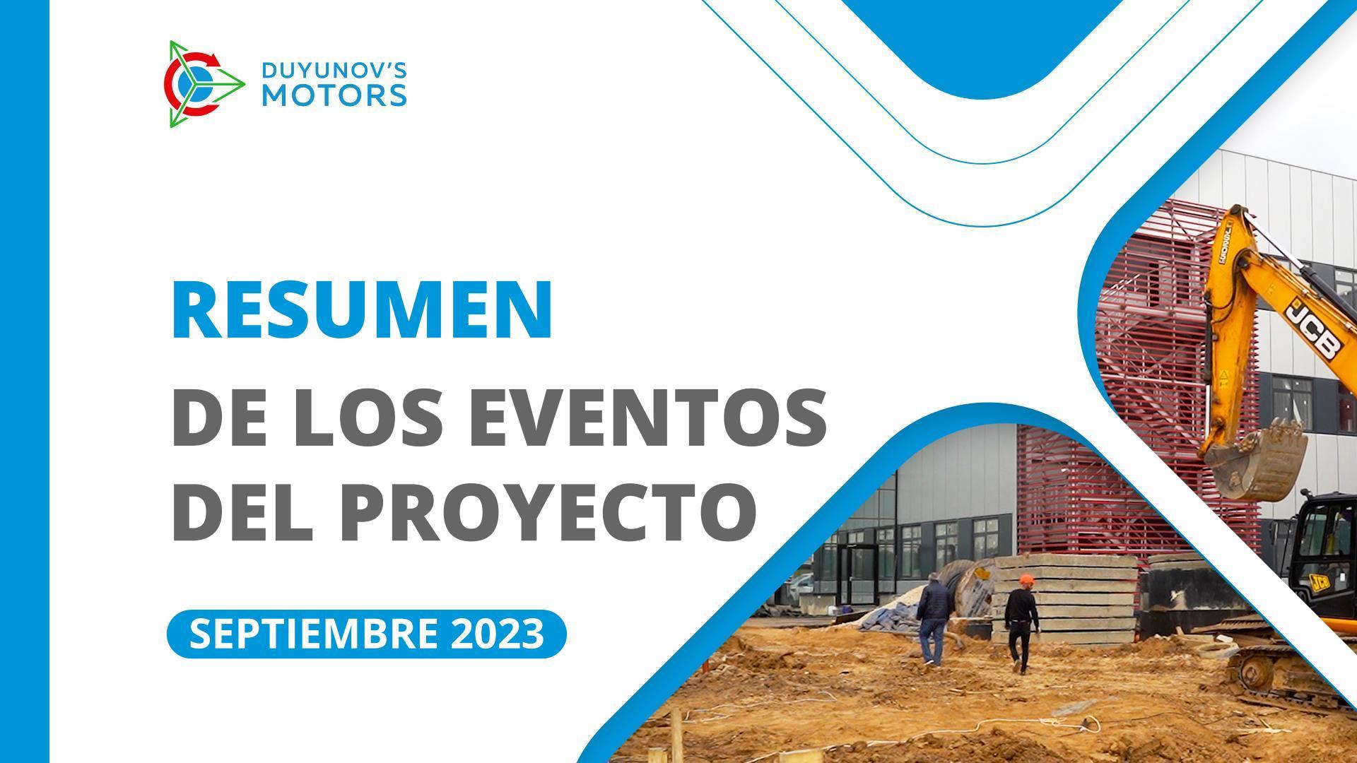 Hechos clave del proyecto en septiembre