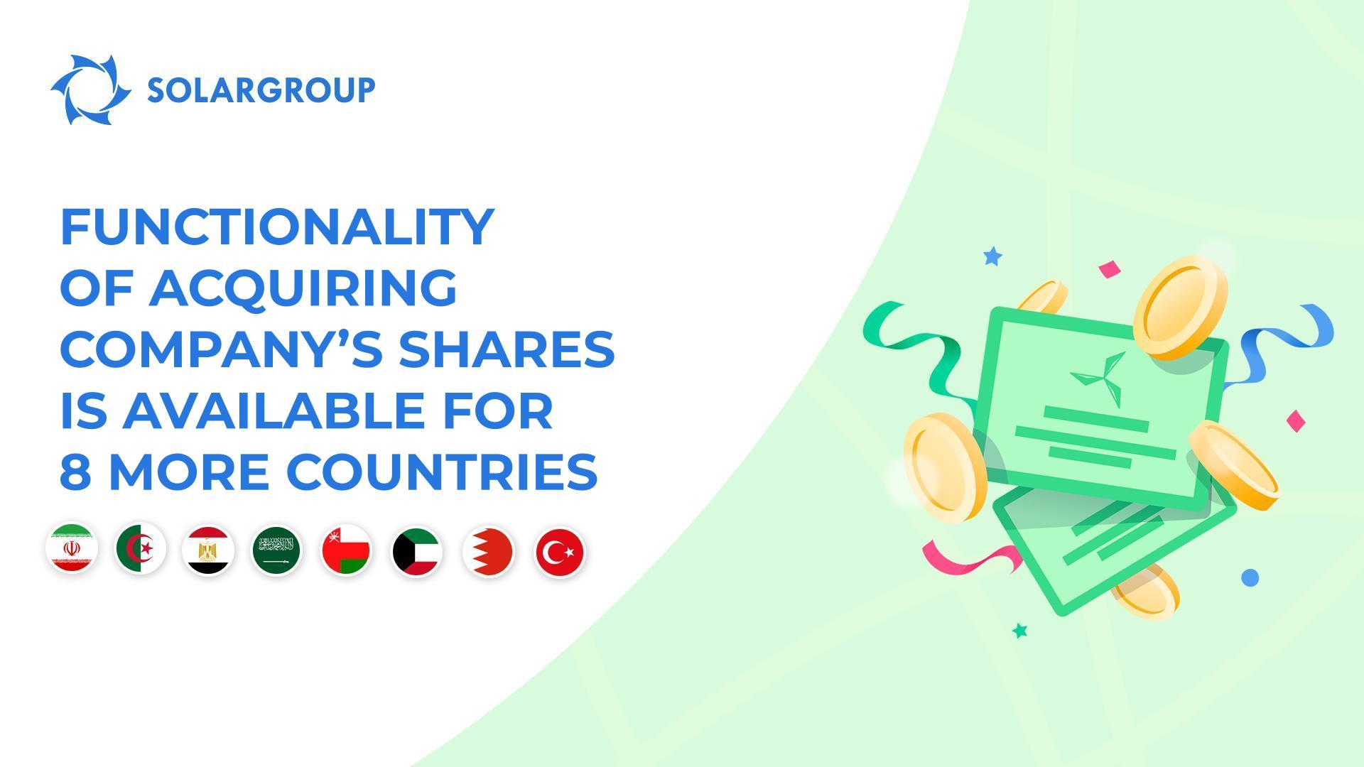 Launching the functionality in Iran, Algeria, Egypt, Saudi Arabia, Oman, Kuwait, Bahrain and Turkey