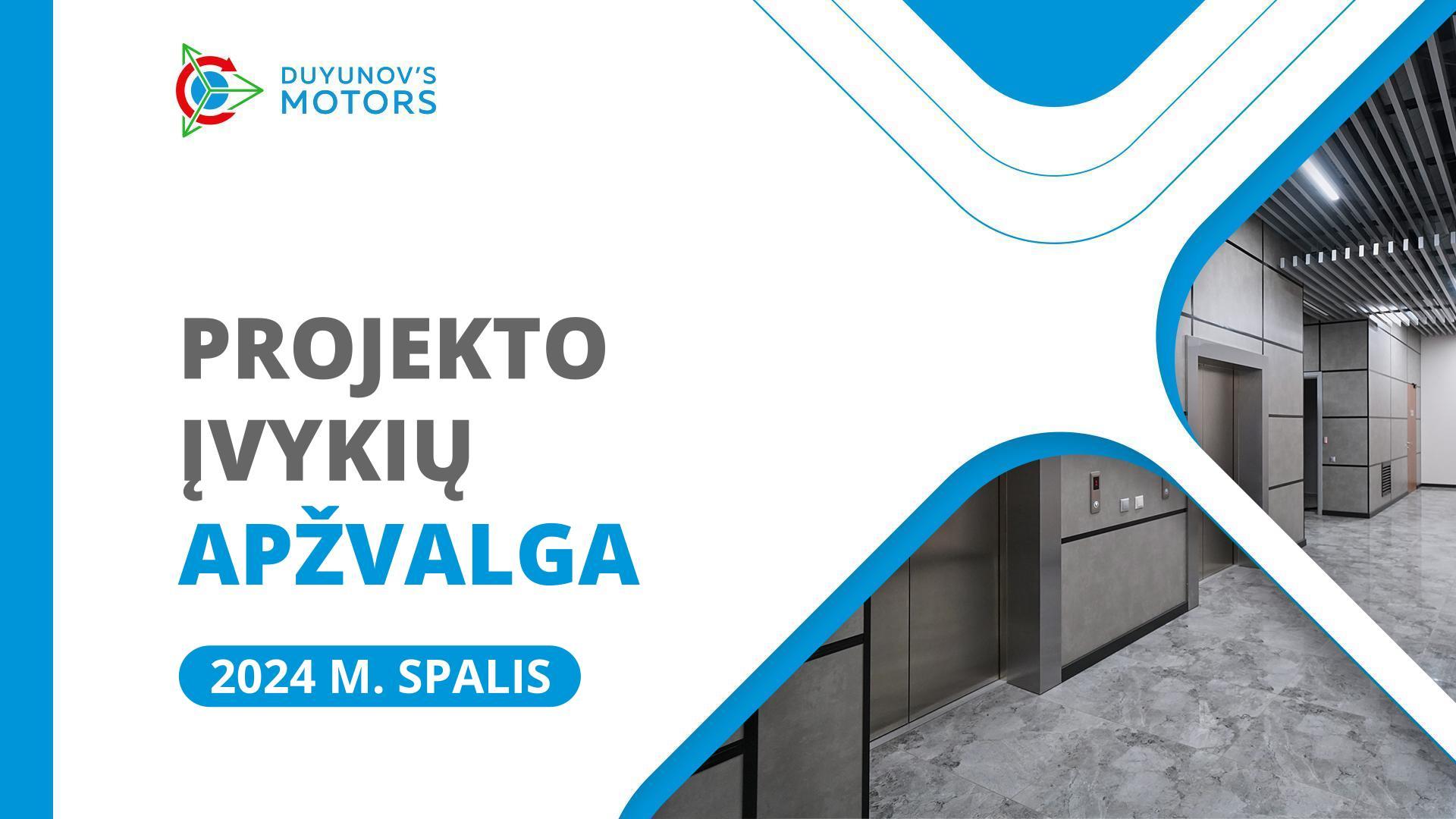 Pagrindiniai projekto įvykiai spalio mėnesį