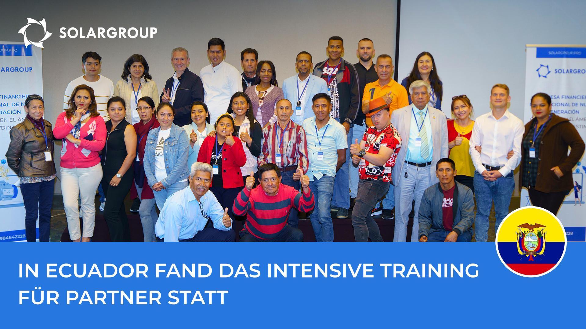 In Ecuador fand das intensive Training für Partner statt