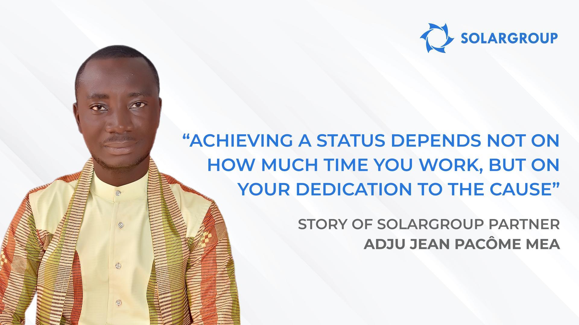 My dream is to boost financial literacy in my country | Story of SOLARGROUP partner Adju Jean Pacôme Mea