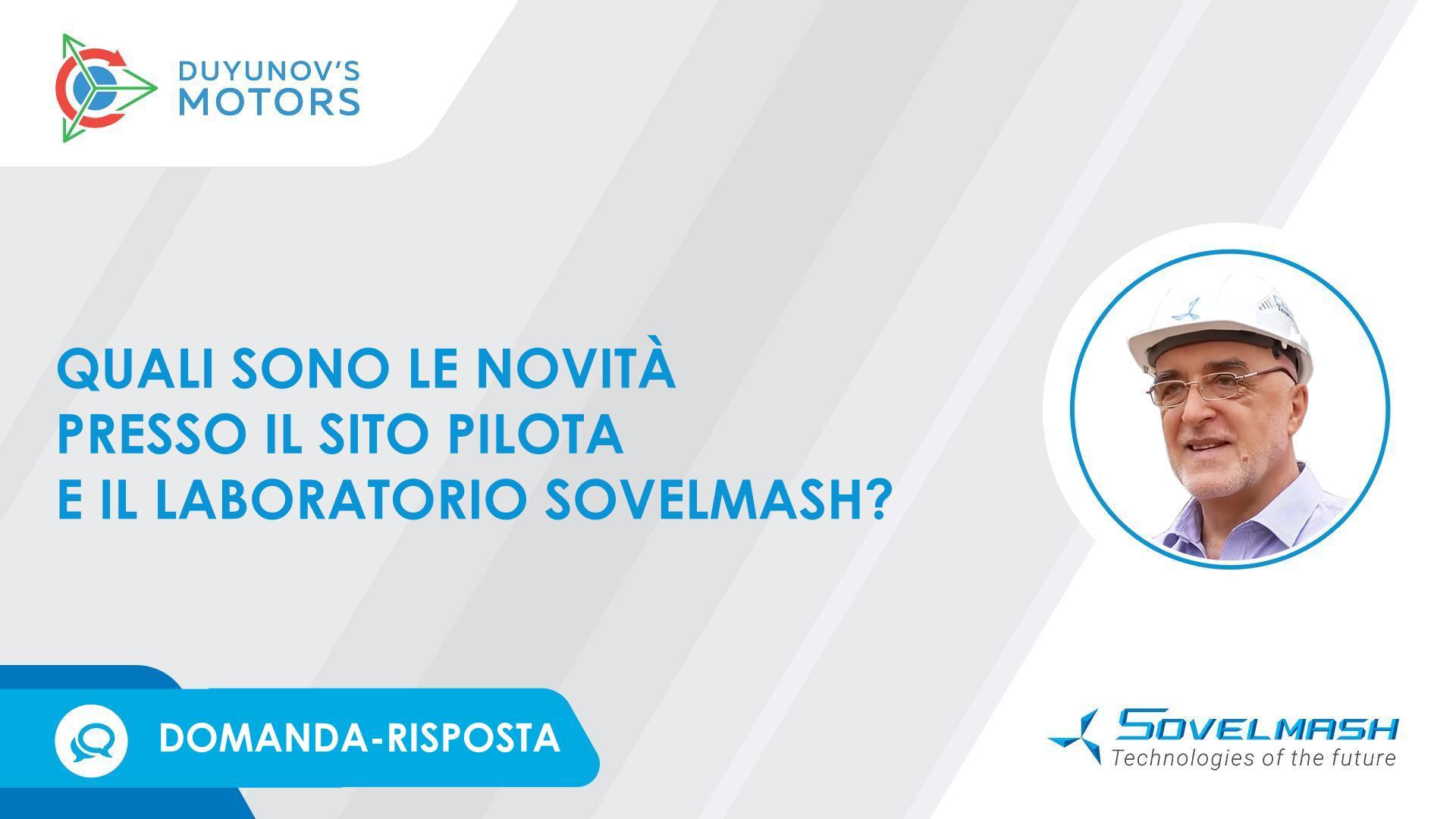 Lavori sul motore-ruota e sulla smerigliatrice angolare: quali sono le novità presso il sito pilota e il laboratorio Sovelmash?
