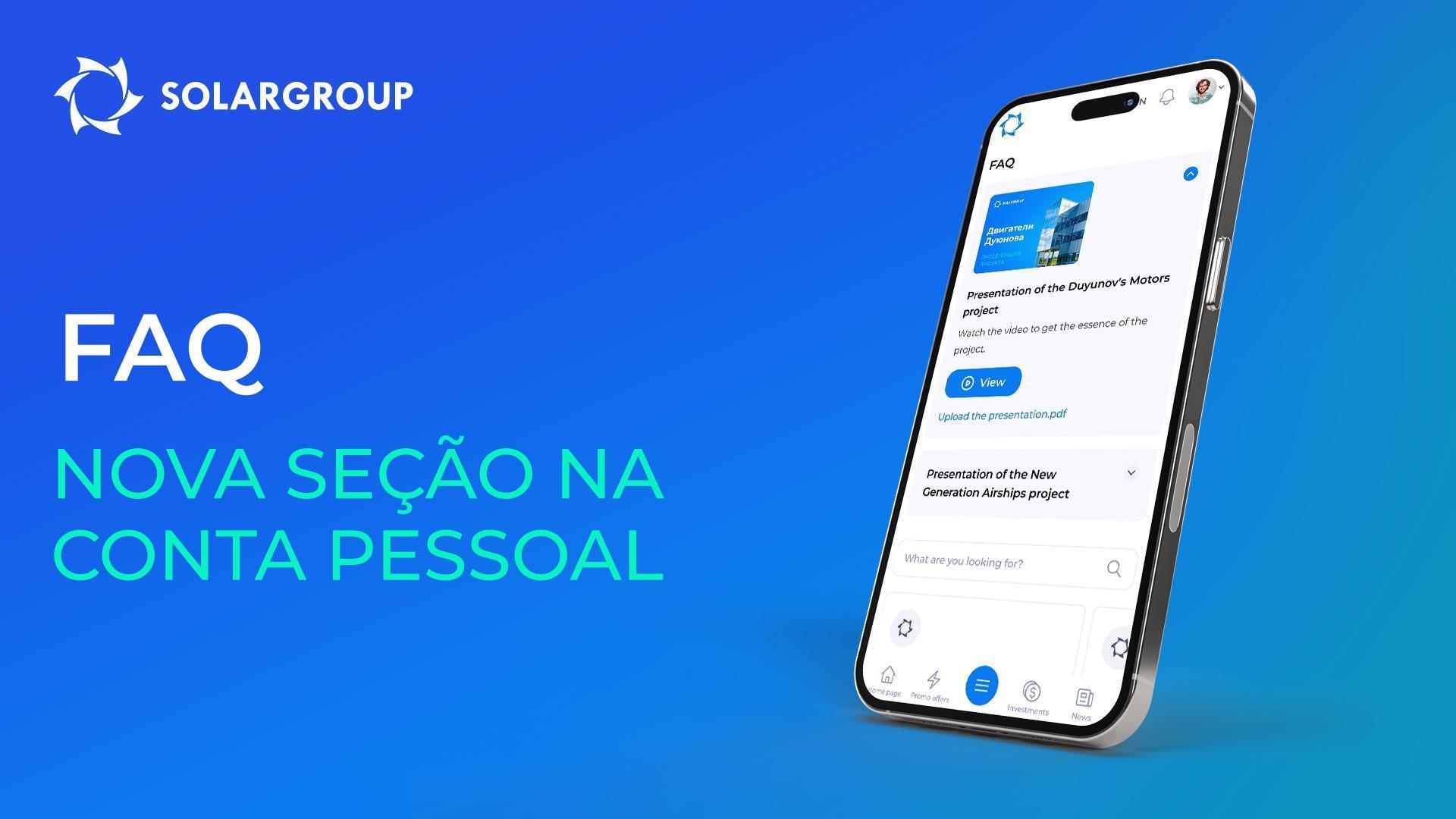 Respostas a perguntas e informações úteis agora em uma seção separada