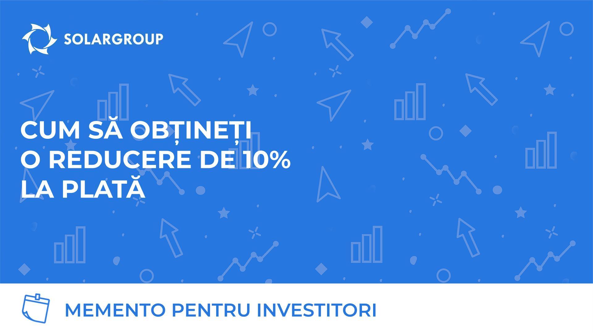 O reducere de 10% pentru rambursarea anticipată
