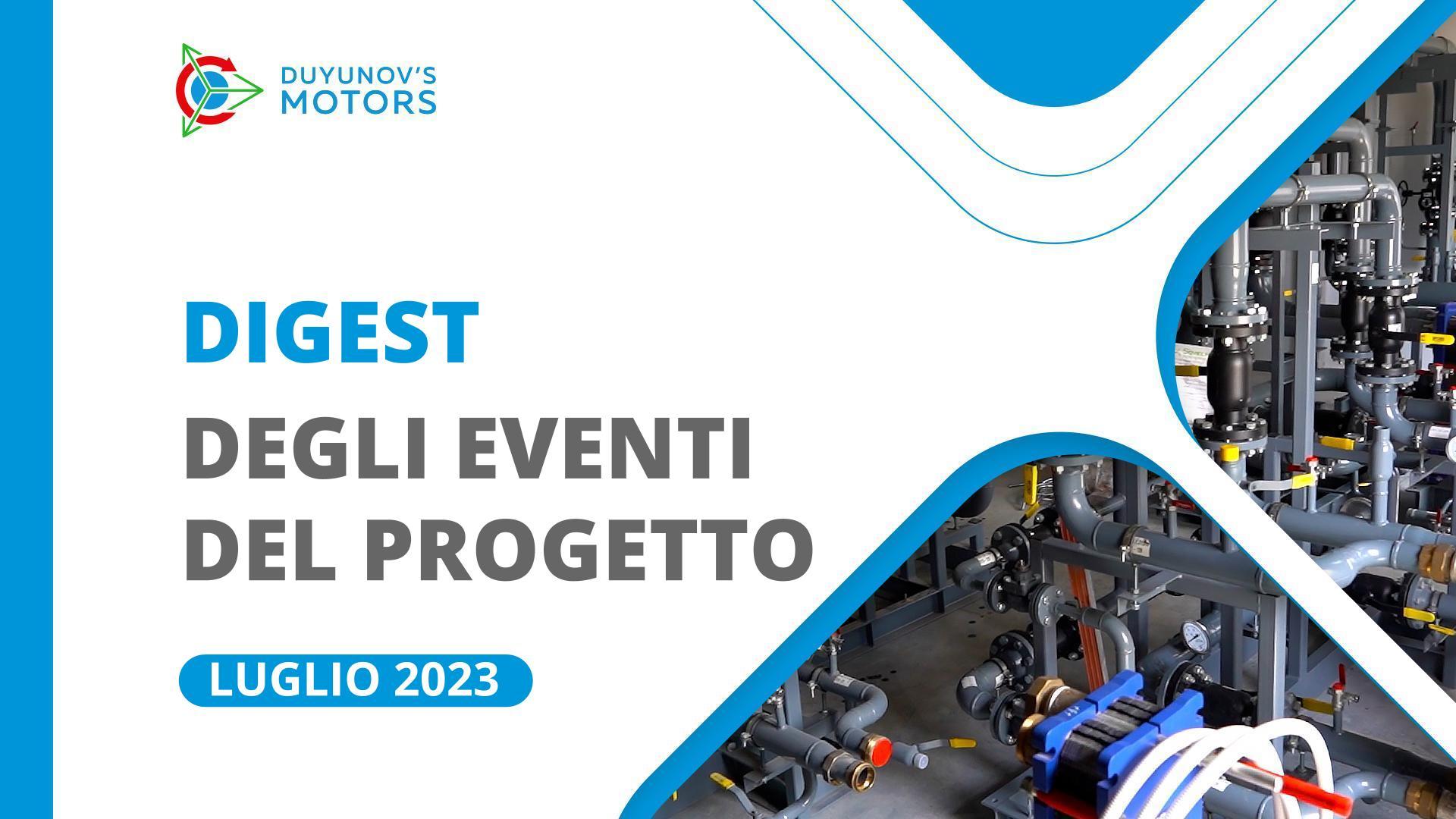 Eventi chiave del progetto a luglio