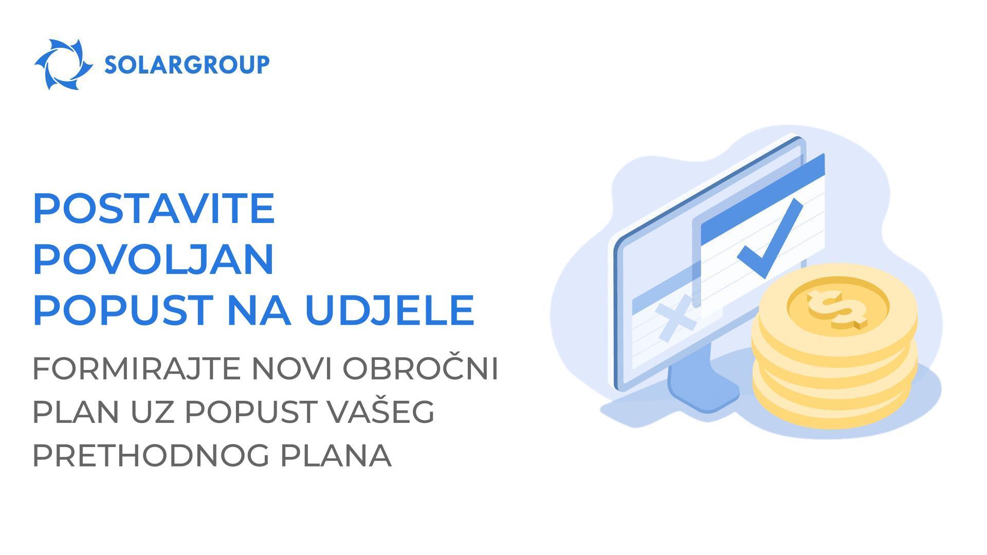Postavite povoljan popust na udjele: formirajte novi obročni plan uz popust vašeg prethodnog plana