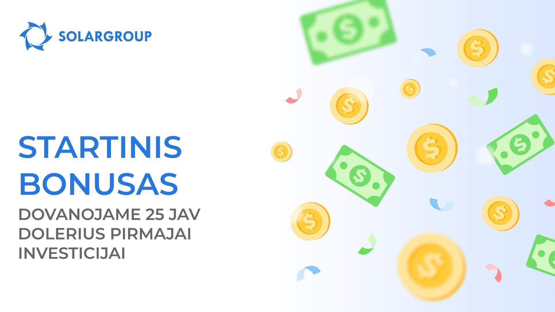 Nauja akcija naujiems investuotojams: „Startinis bonusas“