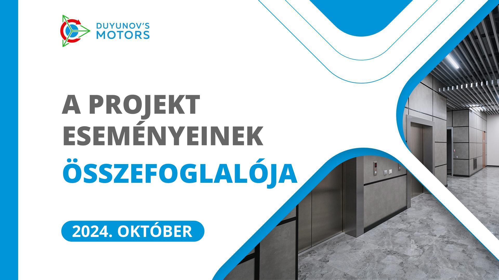A projekt kulcsfontosságú eseményei októberben