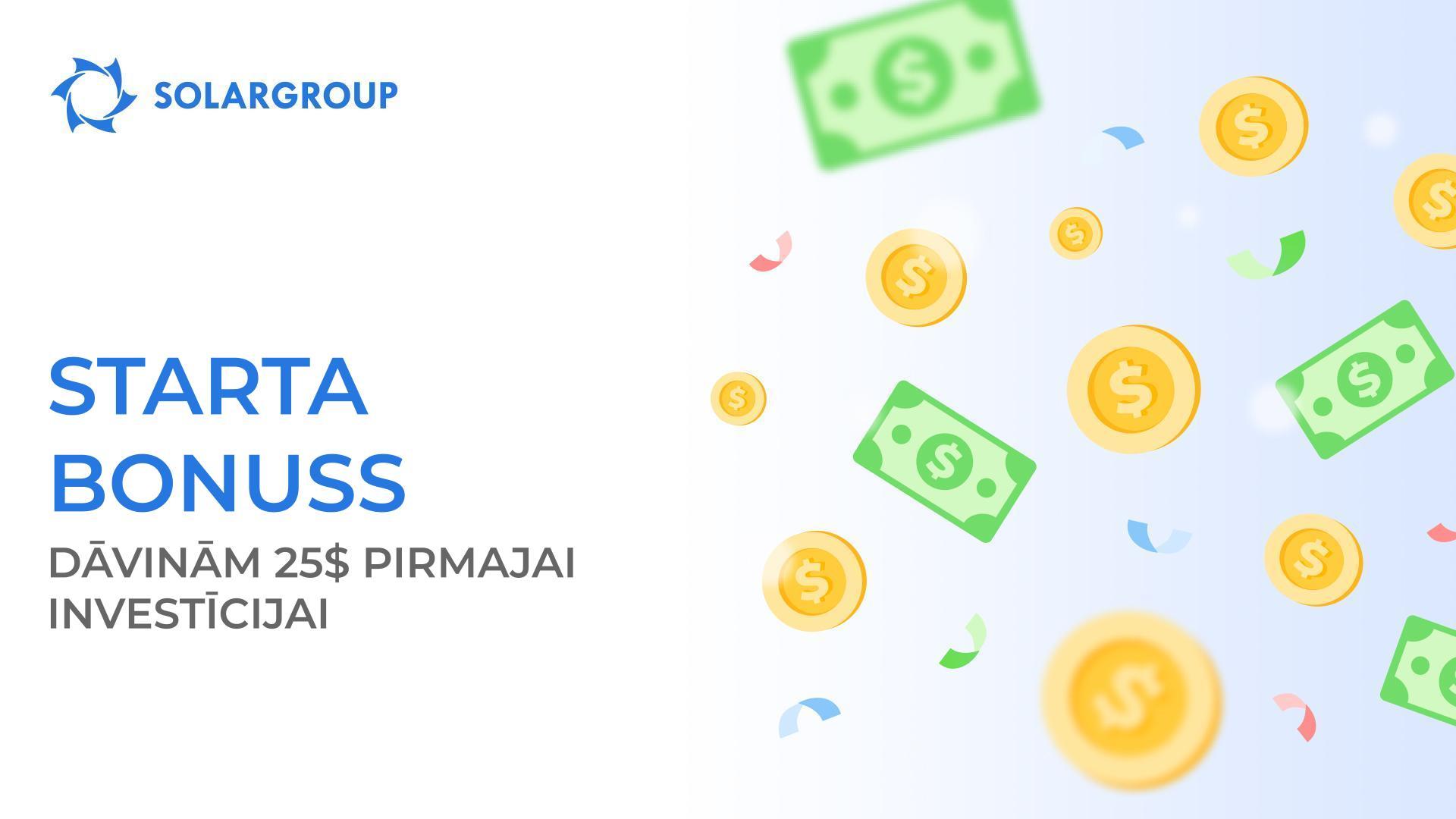 Jauna akcija jaunajiem investoriem: “Starta bonuss”