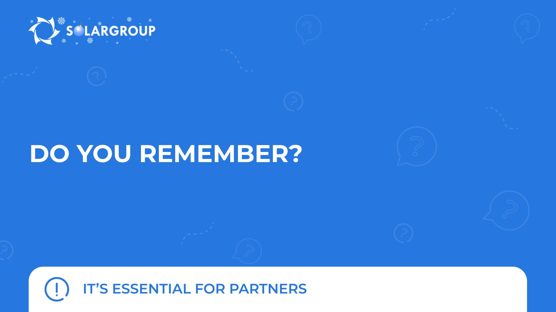 5 partner tasks for the New Year | It is essential for partners