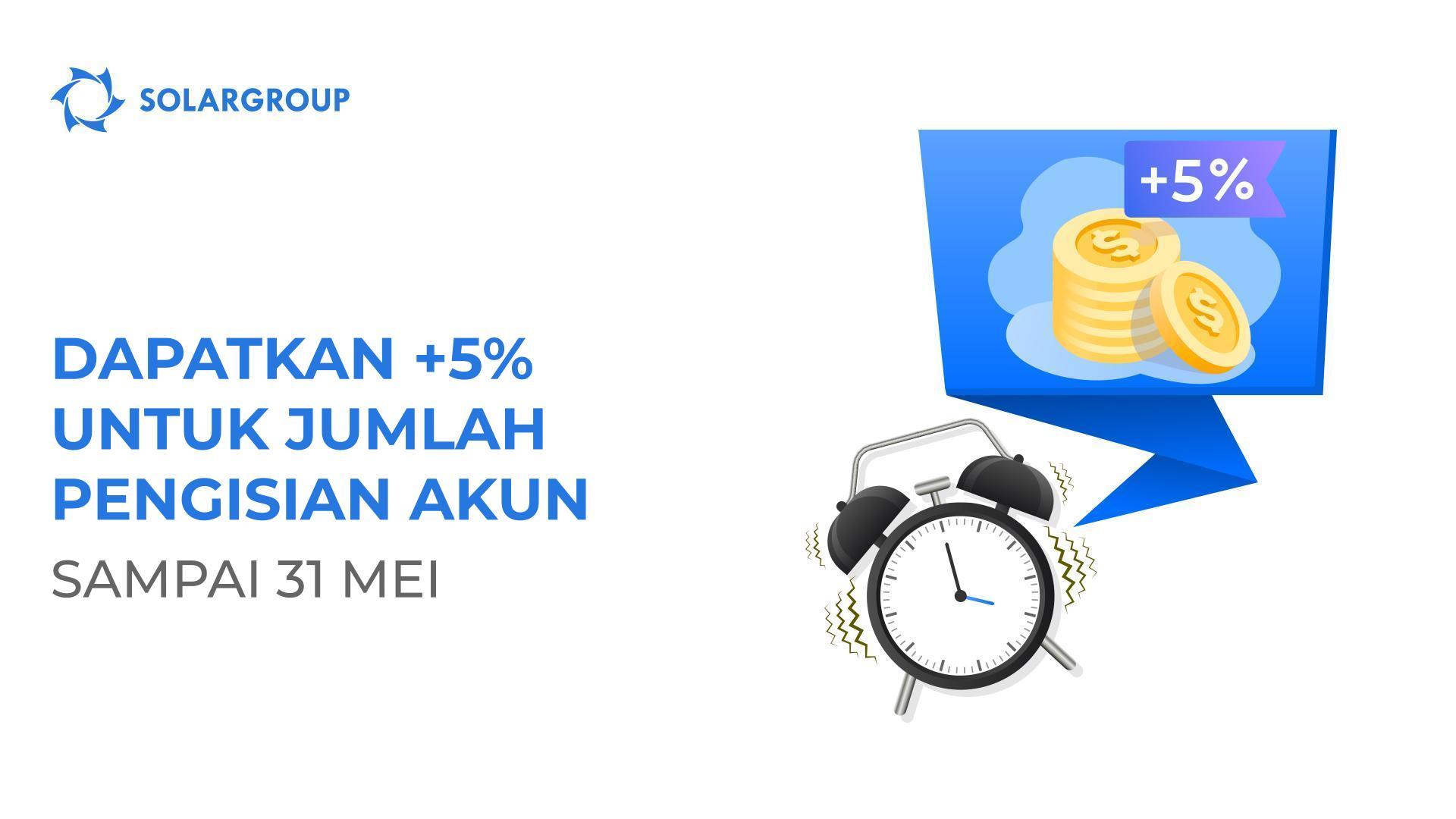 Minggu terakhir dalam penawaran "+5% untuk pengisian akun"