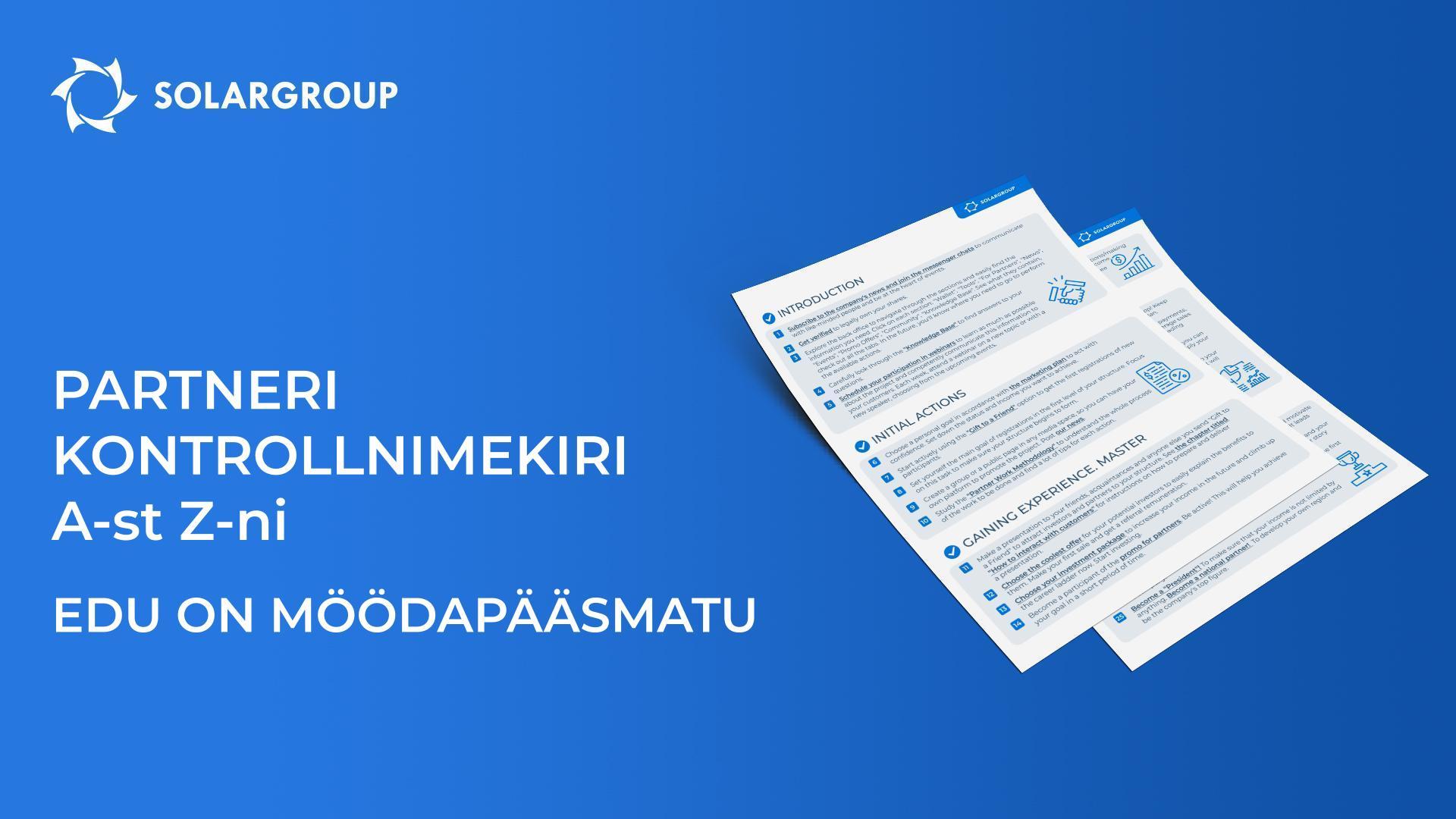 Partneri kontrollnimekiri A-st Z-ni: edu on möödapääsmatu