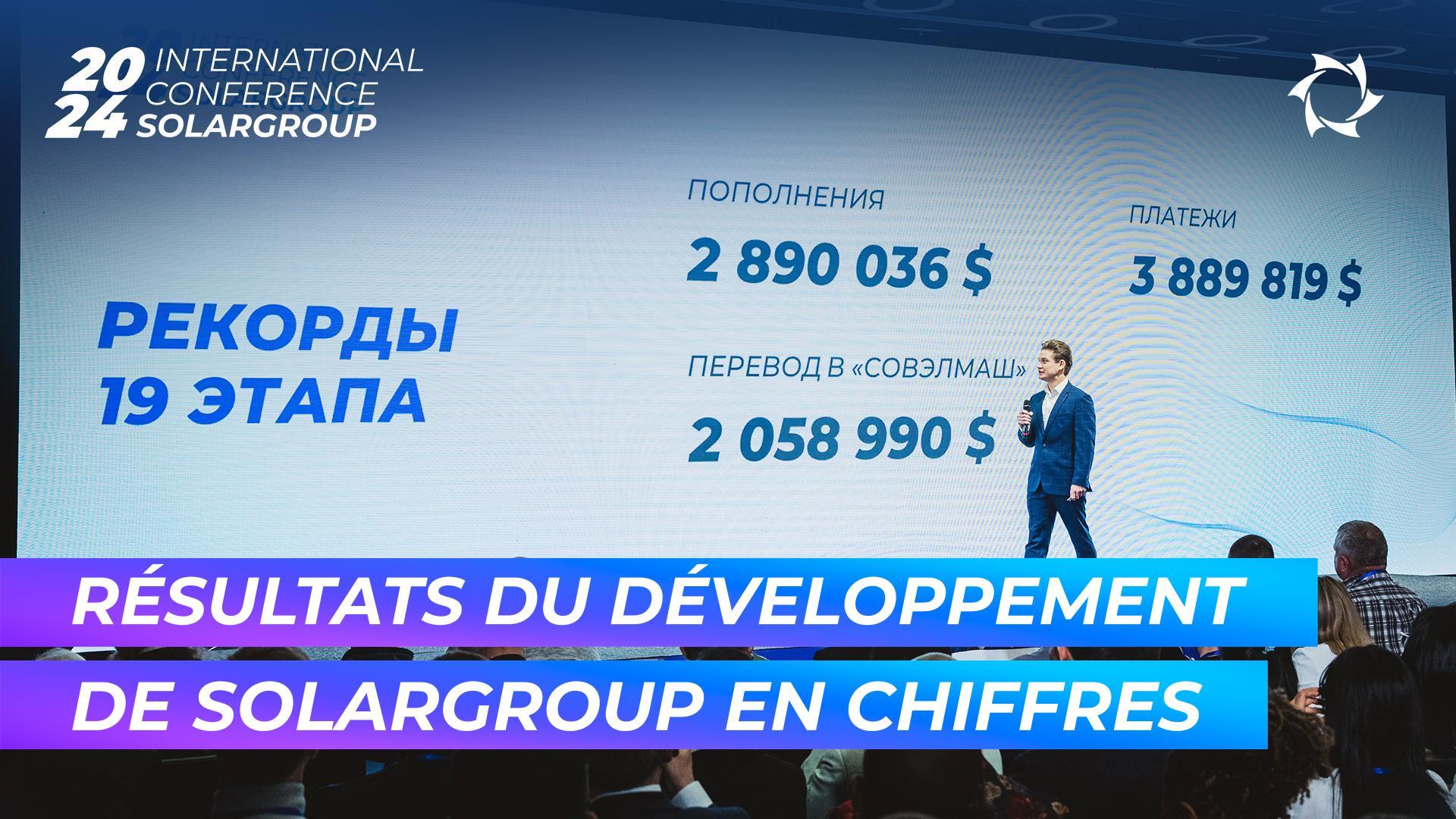 Principaux résultats de la société