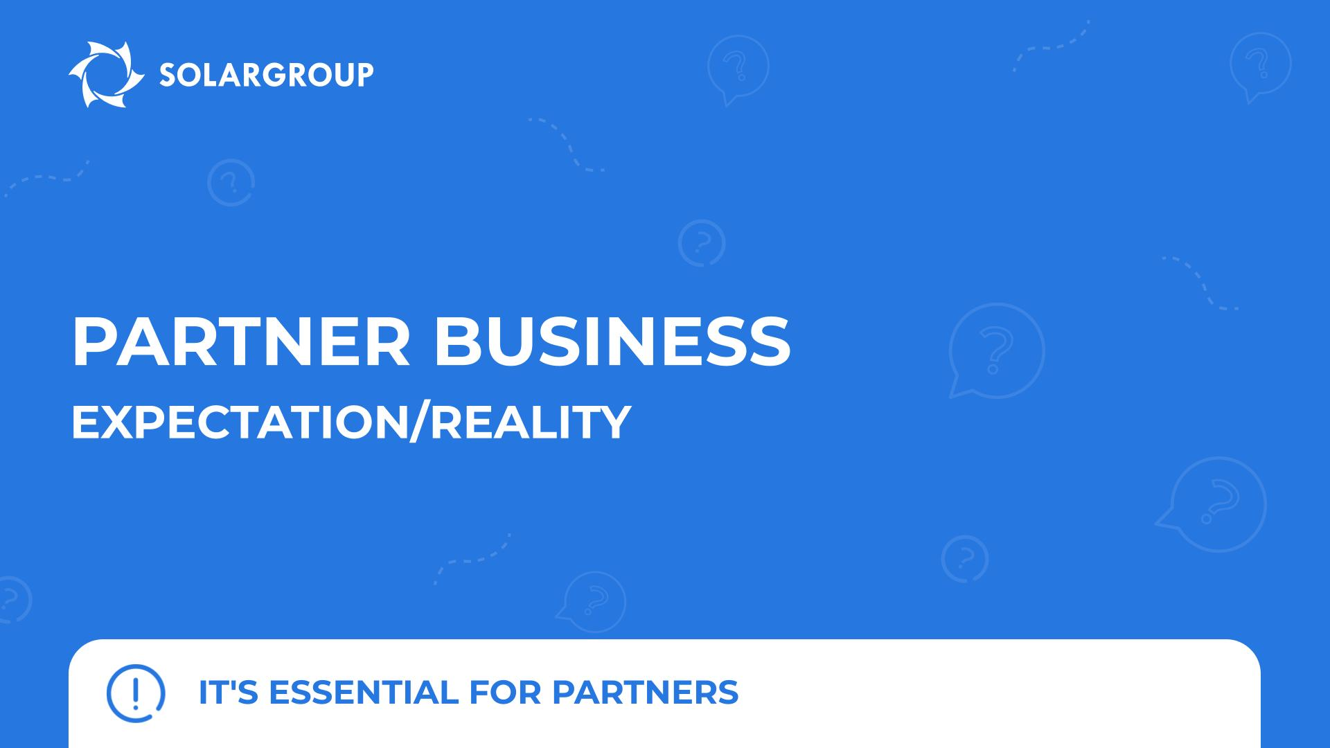 What stereotype of the partner program have you encountered? | It's essential for partners