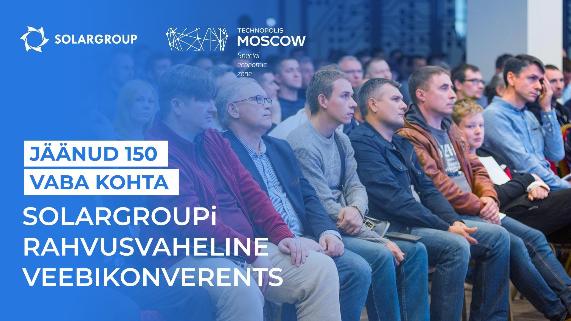 SOLARGROUPi konverentsile on jäänud 150 vaba kohta