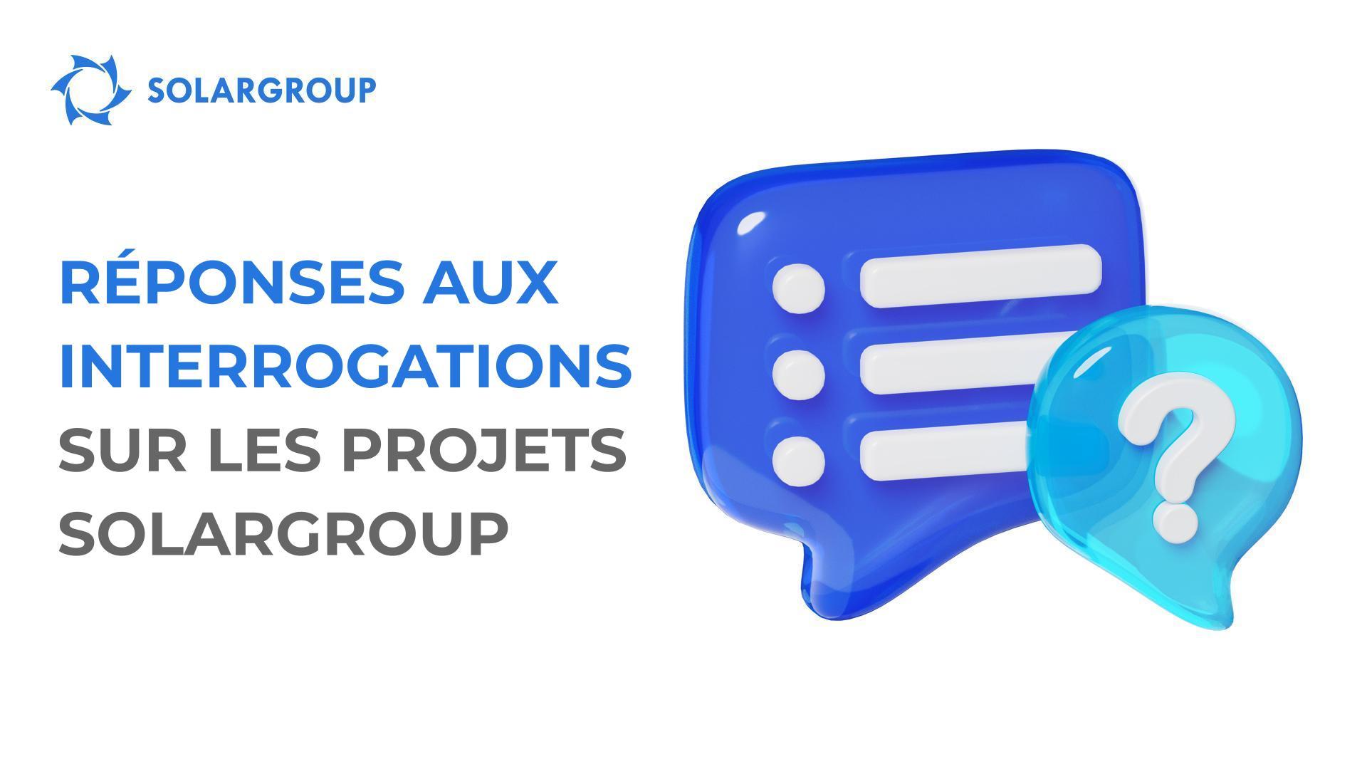 Informations importantes pour les investisseurs des projets SOLARGROUP