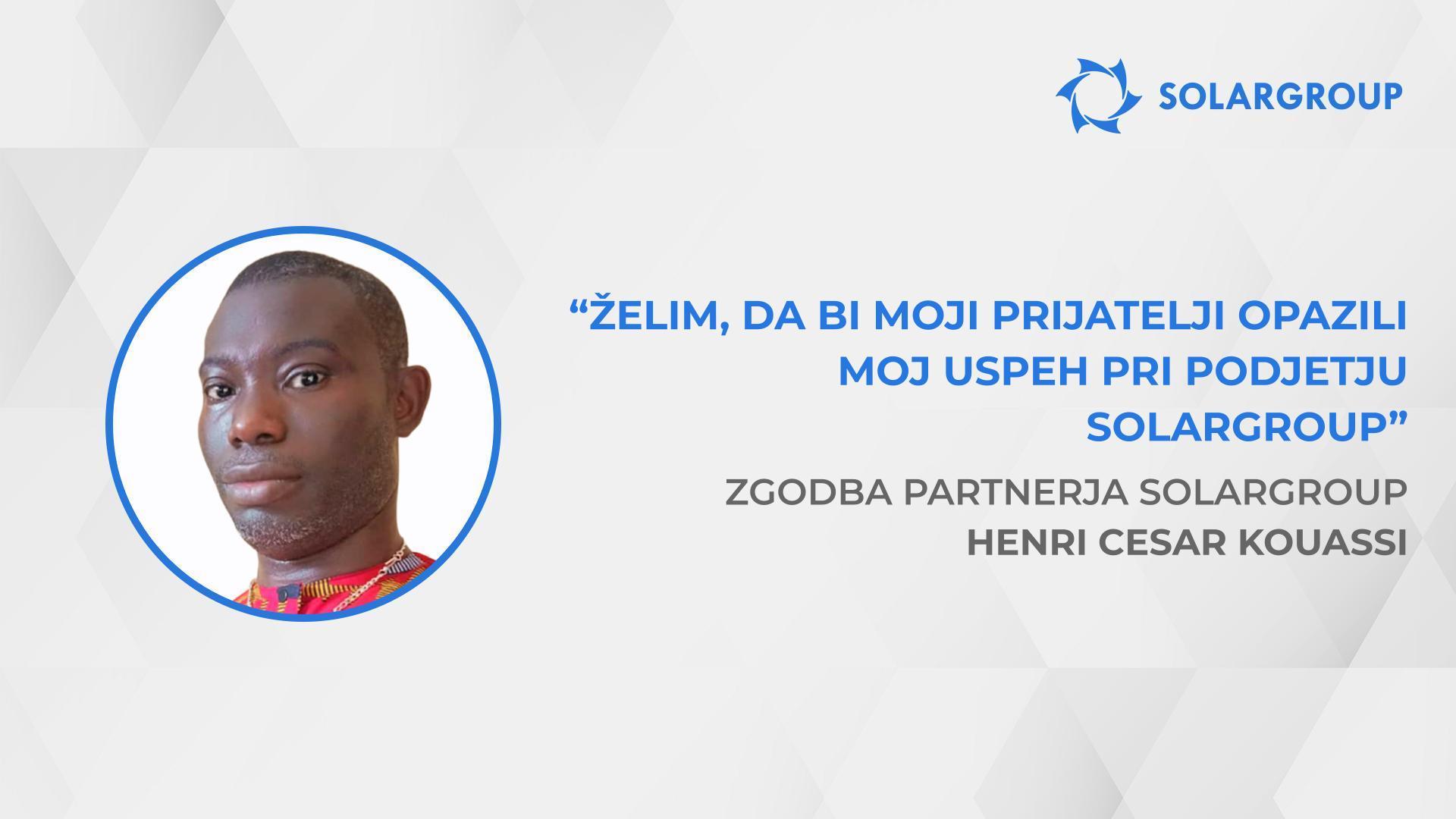Dejavnosti podjetja SOLARGROUP so brezhibne | Zgodba partnerja SOLARGROUP Henri Cesar Kouassi