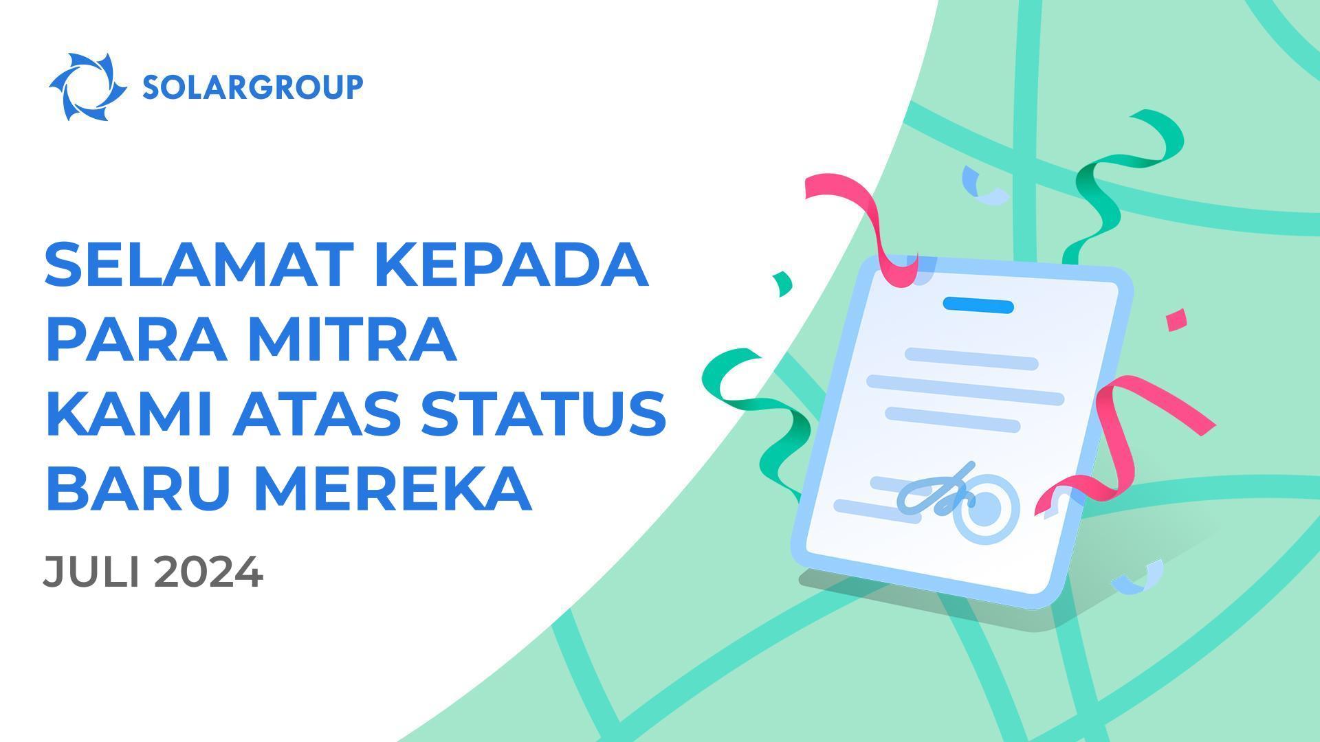 Kami menyambut para mitra kami ke status baru mereka!👏