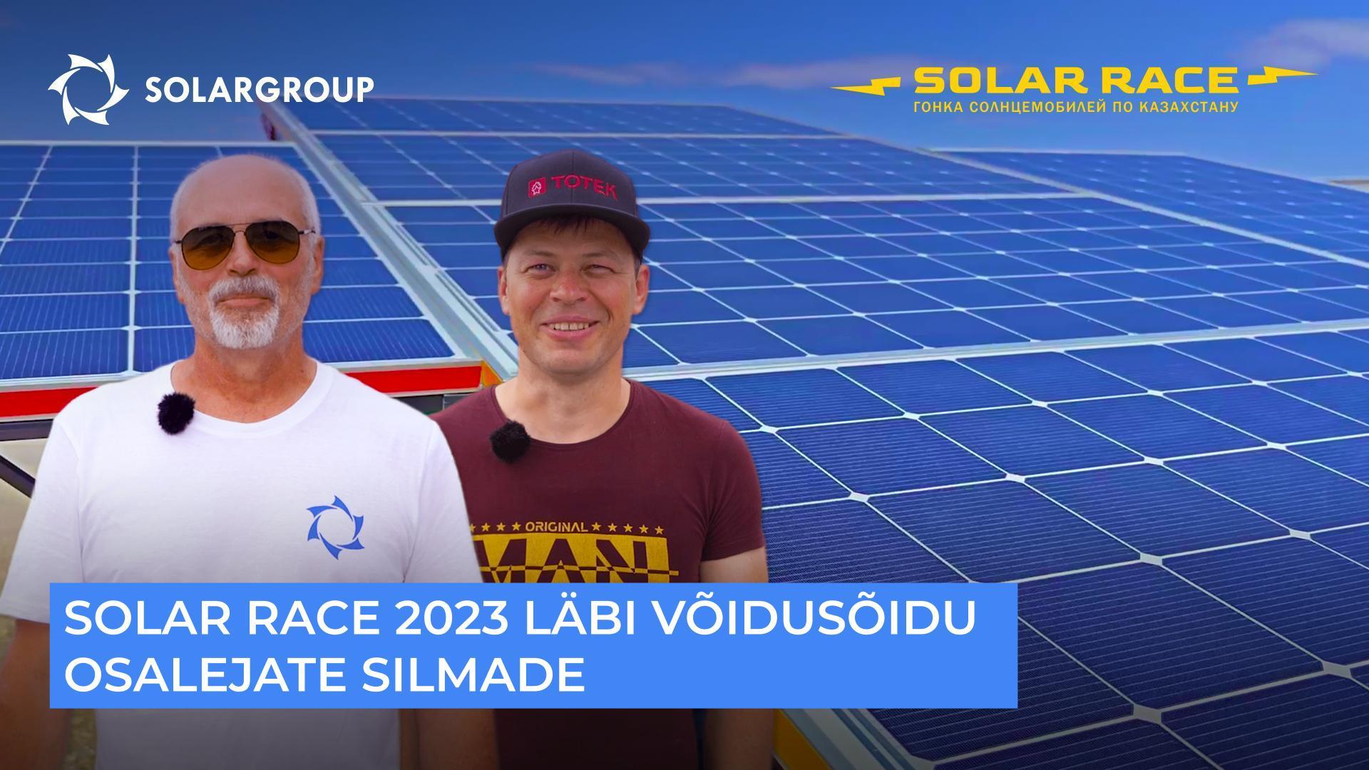 Solar Race 2023 läbi võidusõidu osalejate silmade