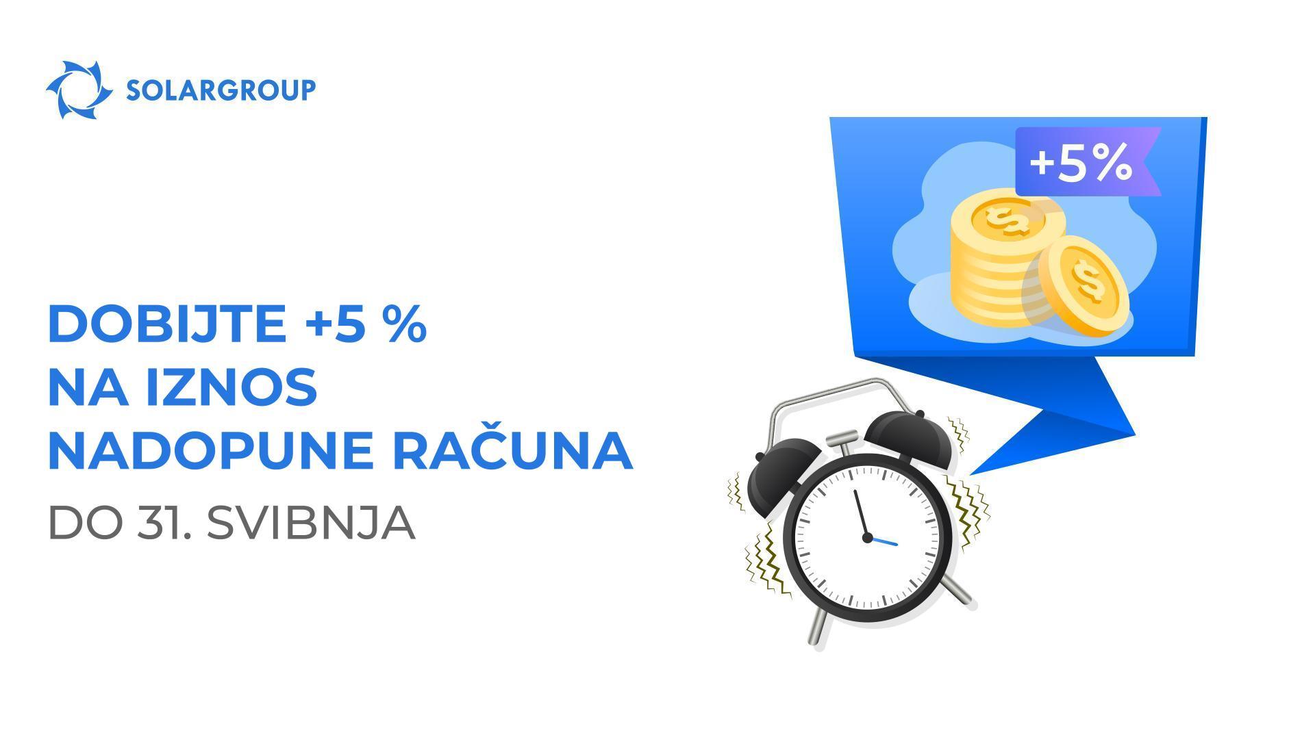Zadnji tjedan promocije "+5 % za nadopunu računa"