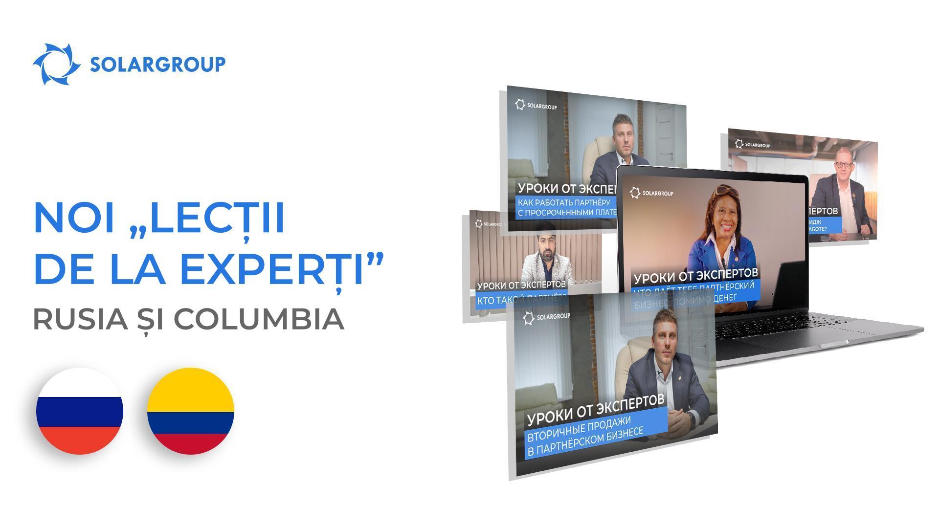 Noi „Lecții de la experți”: Rusia și Columbia