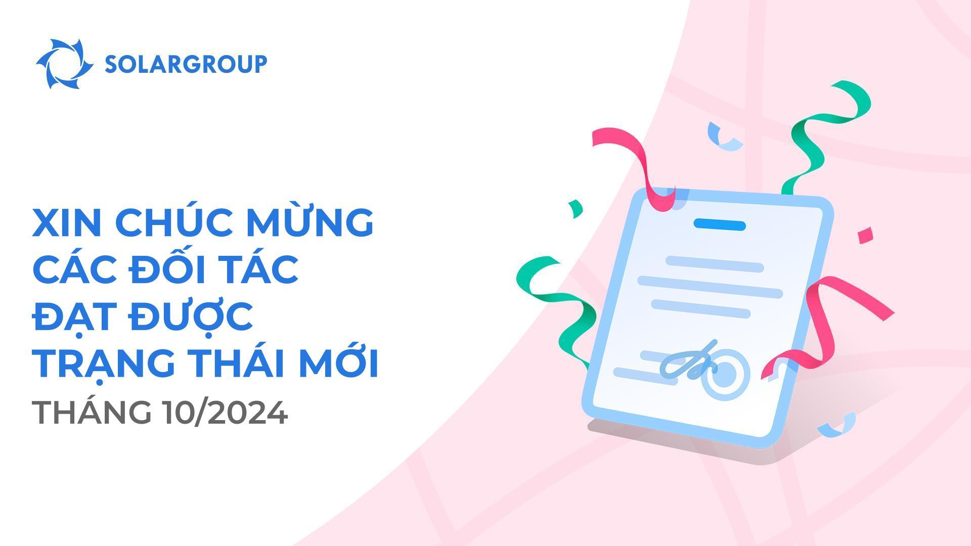 Chào mừng các đối tác của chúng tôi đạt được trạng thái mới!