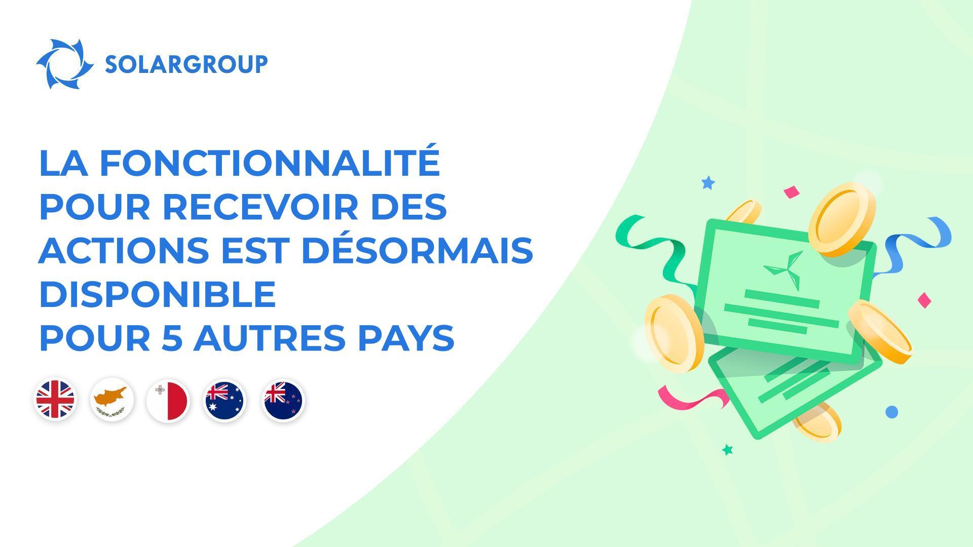 Nous ouvrons la fonctionnalité dans les pays : Royaume-Uni, Chypre, Malte, Australie, Nouvelle-Zélande