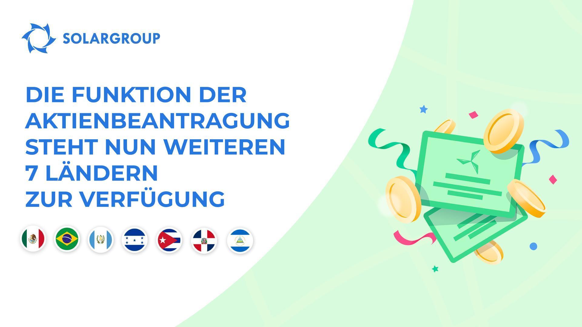 Die Funktion ist nun für Investoren aus Mexiko, Brasilien, Kuba, der Dominikanischen Republik, Guatemala, Honduras und Nicaragua verfügbar