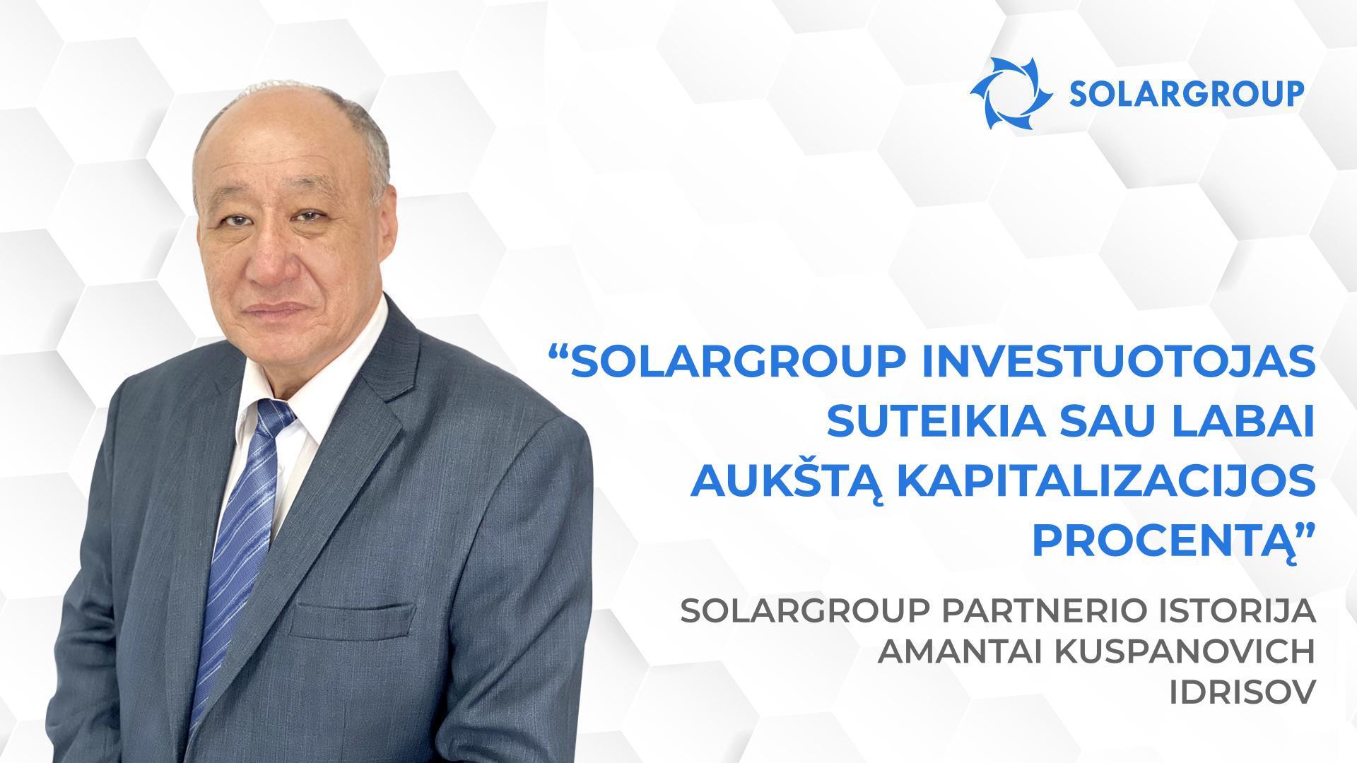 Kviesdamas žmones, visada dalinuosi asmenine patirtimi | SOLARGROUP partnerio Amantajaus Kuspanovičiaus Idrisovo istorija