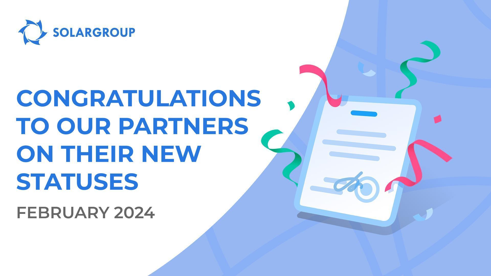 We welcome partners to their new statuses!