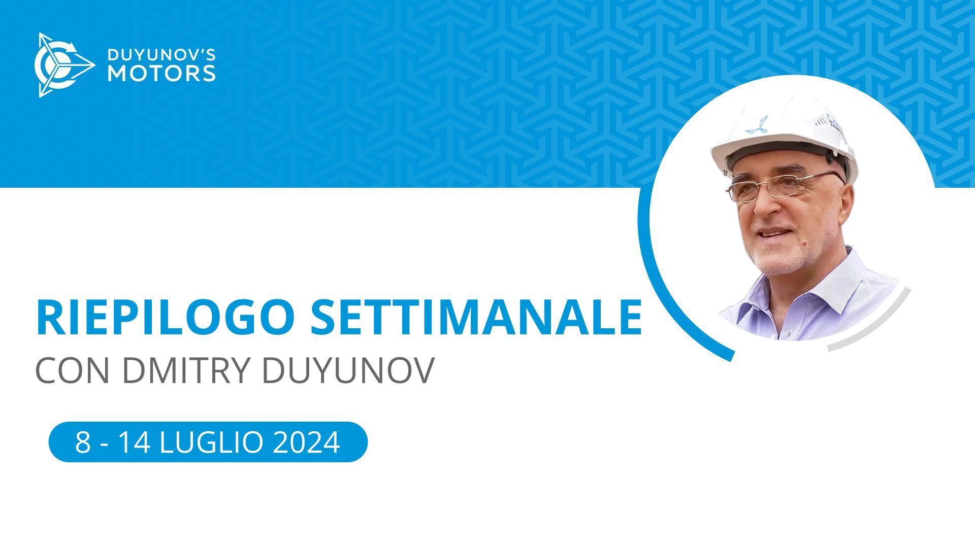 Riepilogo settimanale del progetto Motori Duyunov